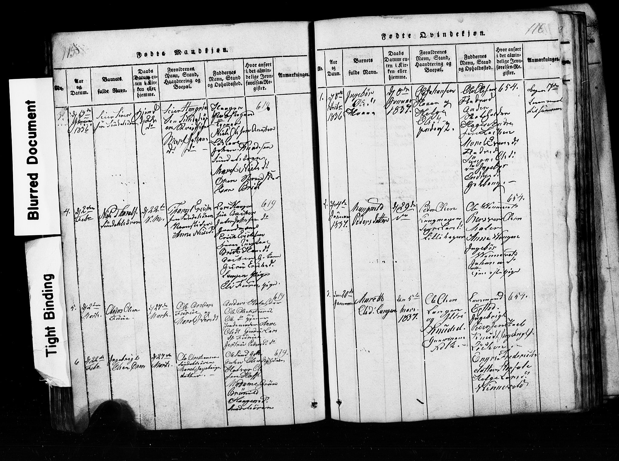 Ministerialprotokoller, klokkerbøker og fødselsregistre - Møre og Romsdal, SAT/A-1454/590/L1016: Klokkerbok nr. 590C01, 1819-1838, s. 115-116