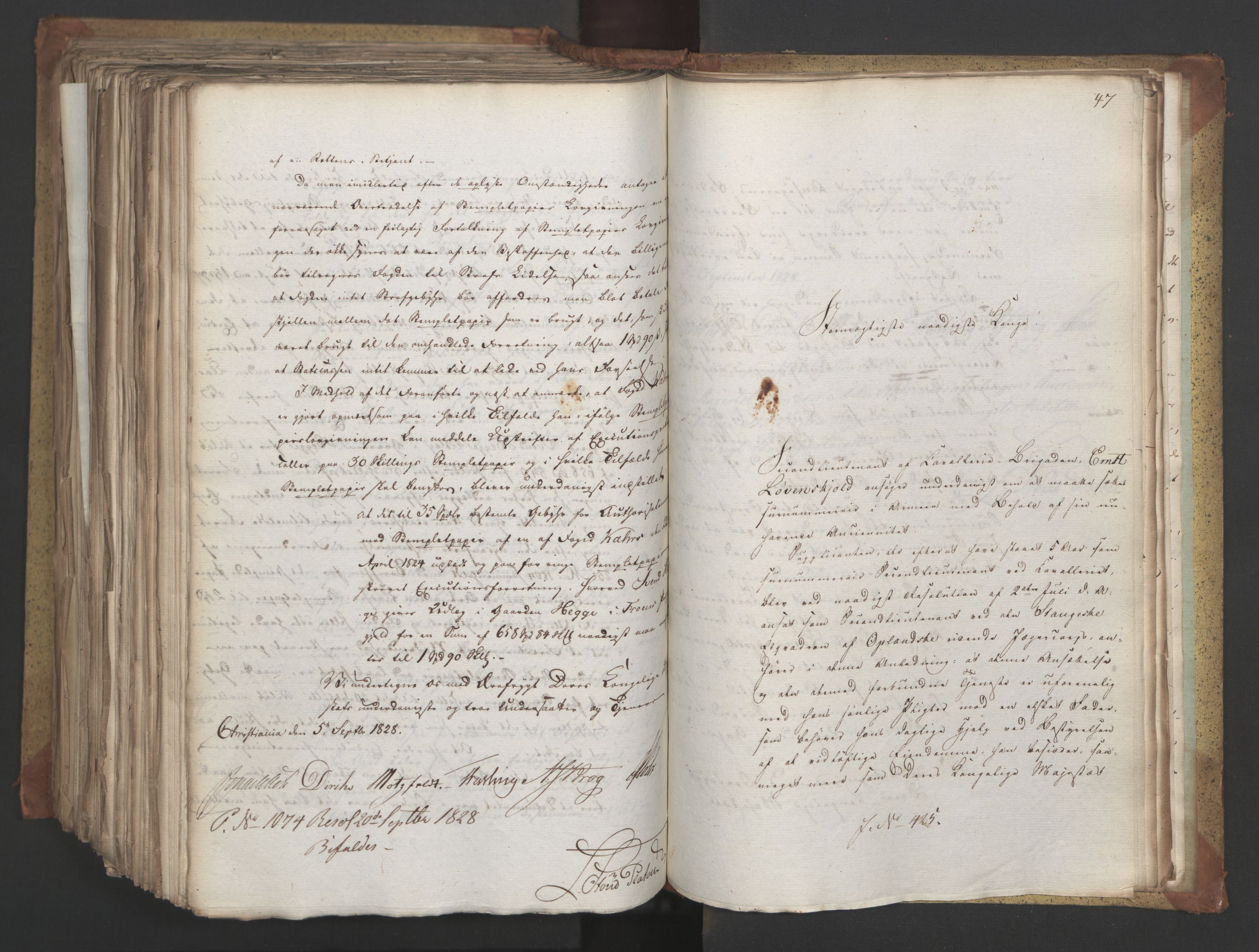 Statsrådsavdelingen i Stockholm, AV/RA-S-1003/D/Da/L0055: Regjeringsinnstillinger nr. 231-435, 1828, s. 614