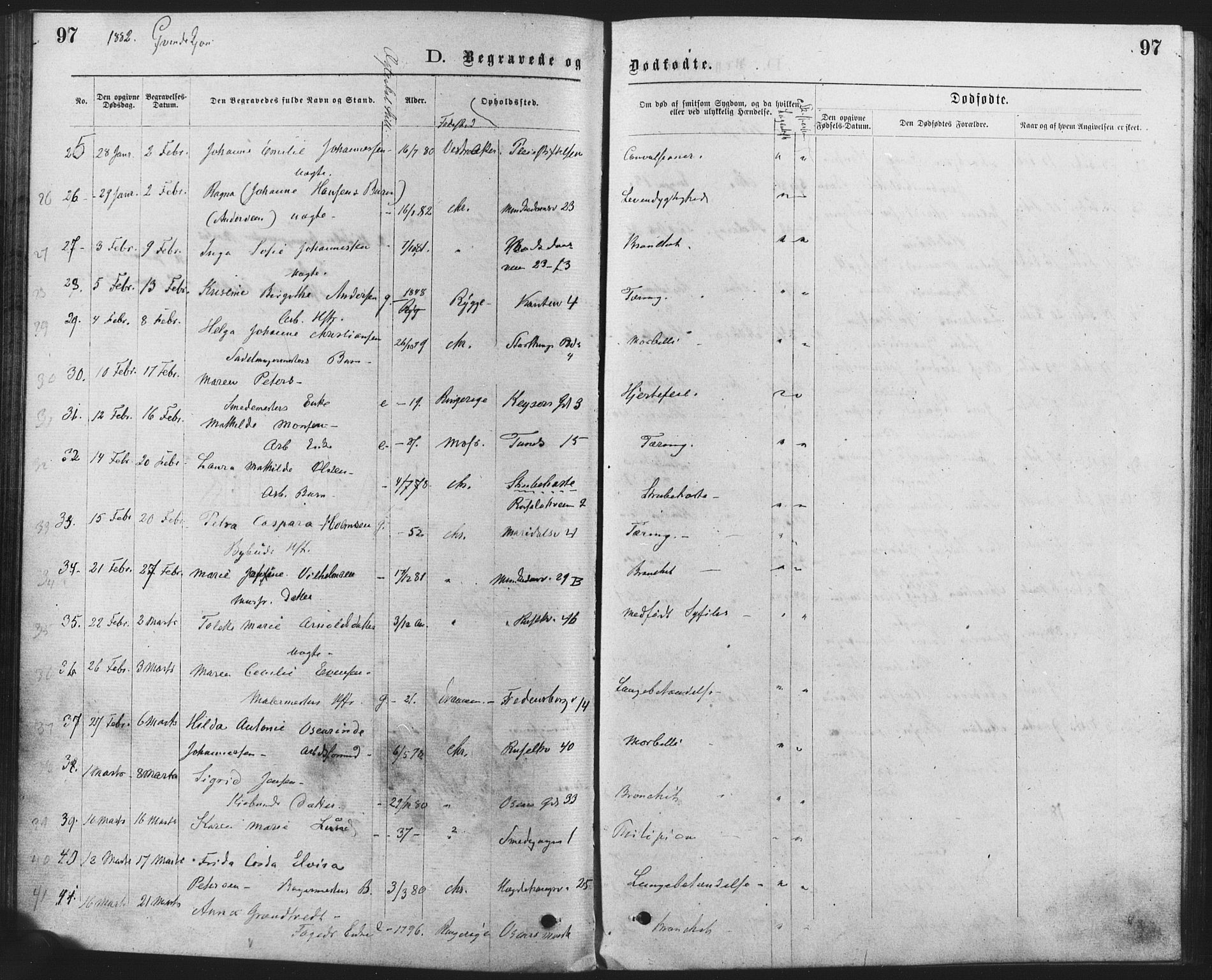Trefoldighet prestekontor Kirkebøker, AV/SAO-A-10882/F/Fd/L0002: Ministerialbok nr. IV 2, 1877-1885, s. 97