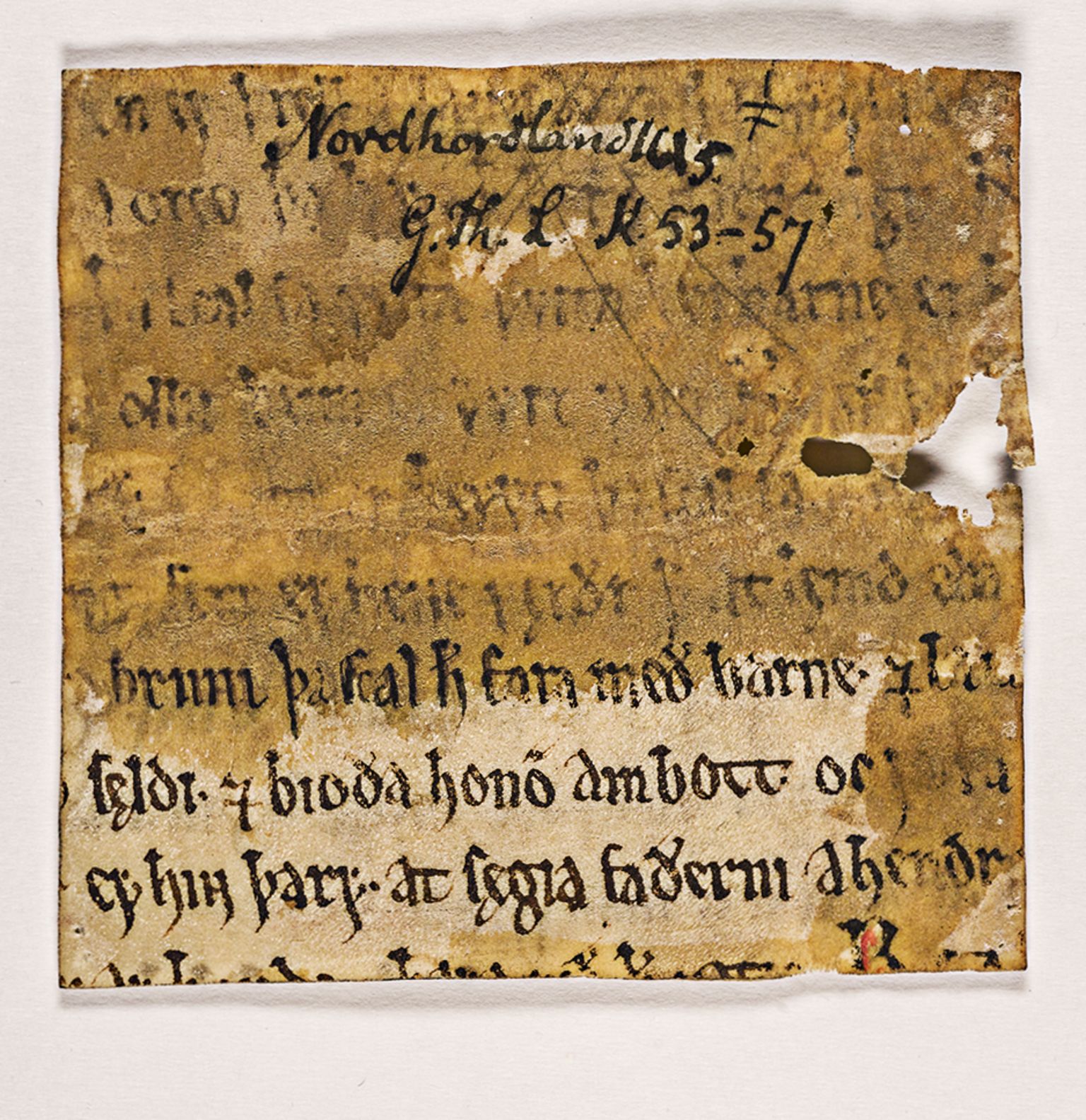 Riksarkivets diplomsamling, AV/RA-EA-5965/F26/L0001: Norrøne membranfragmenter bestand 1, 1100-1536, s. 10