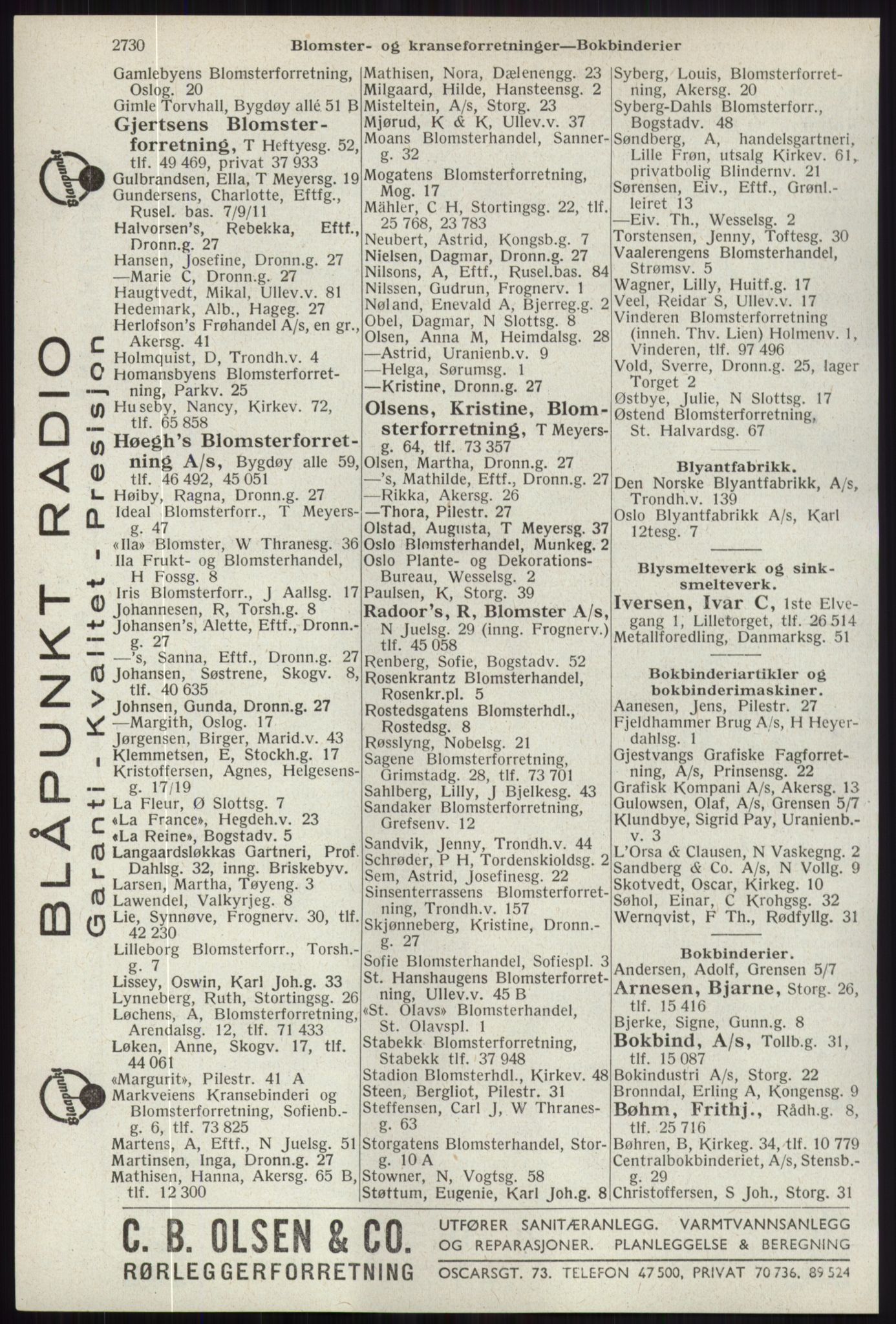 Kristiania/Oslo adressebok, PUBL/-, 1941, s. 2730