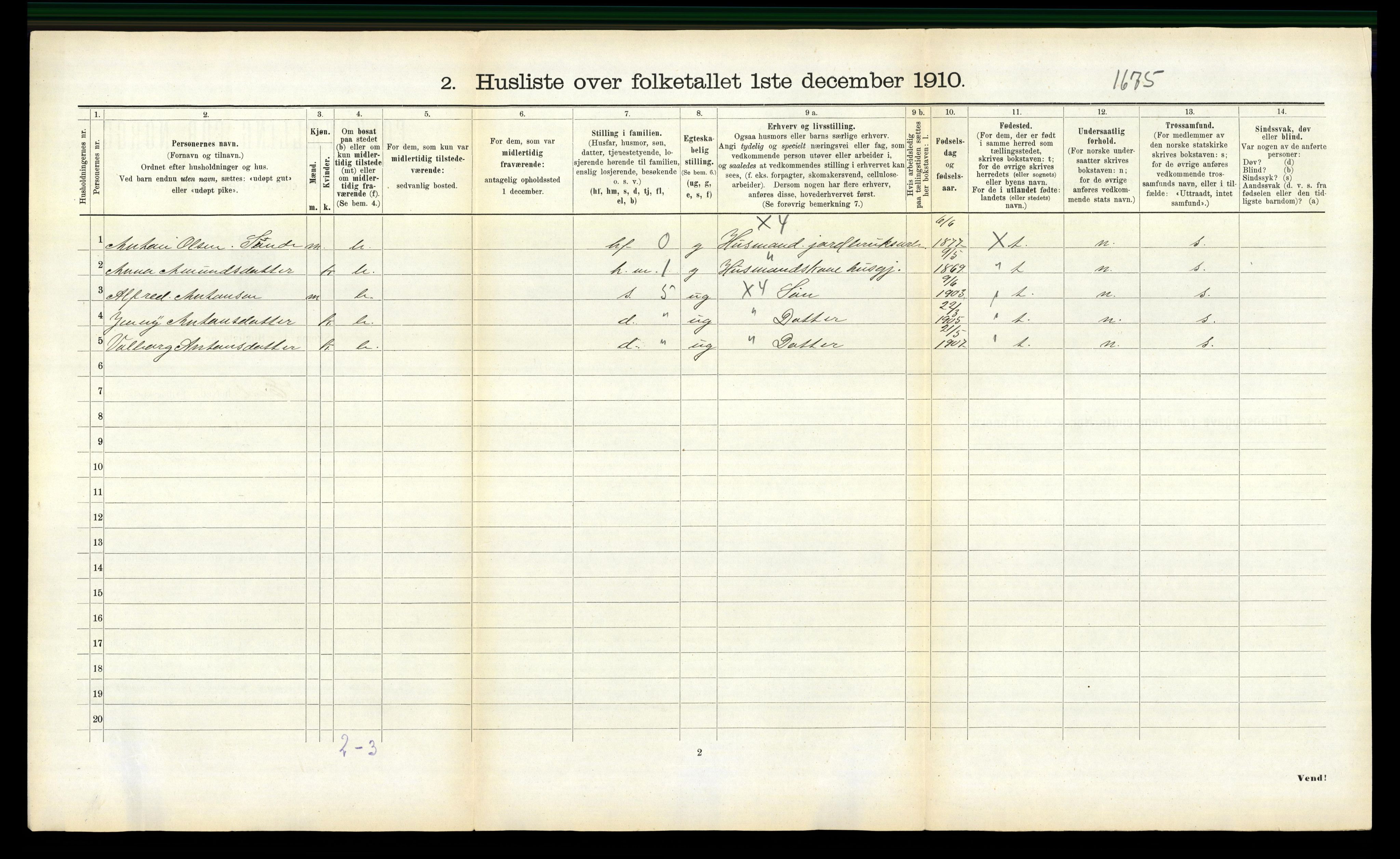 RA, Folketelling 1910 for 1538 Eid herred, 1910, s. 117