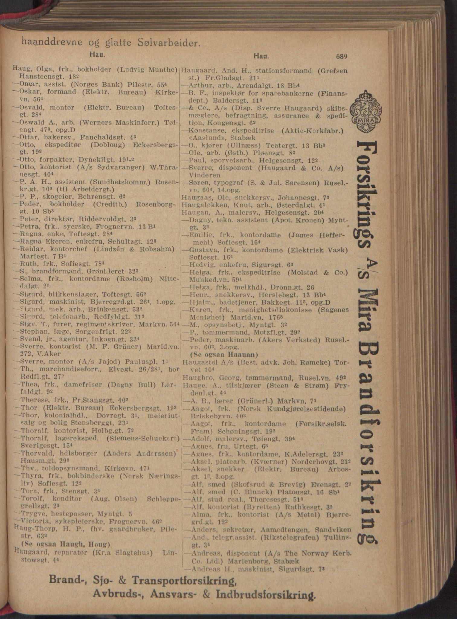 Kristiania/Oslo adressebok, PUBL/-, 1918, s. 714