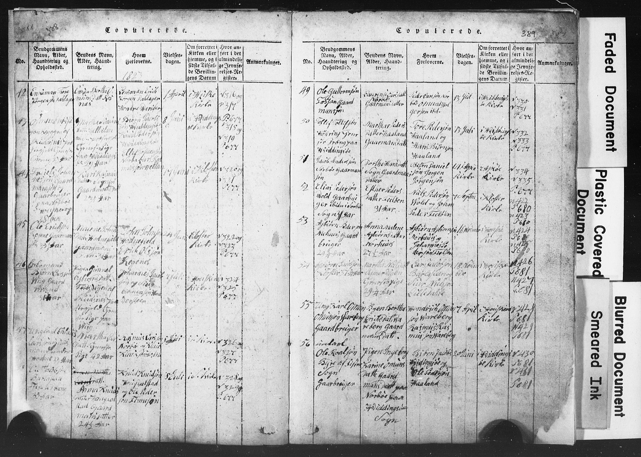 Rennesøy sokneprestkontor, SAST/A -101827/H/Ha/Hab/L0001: Klokkerbok nr. B 1, 1816-1841, s. 388-389