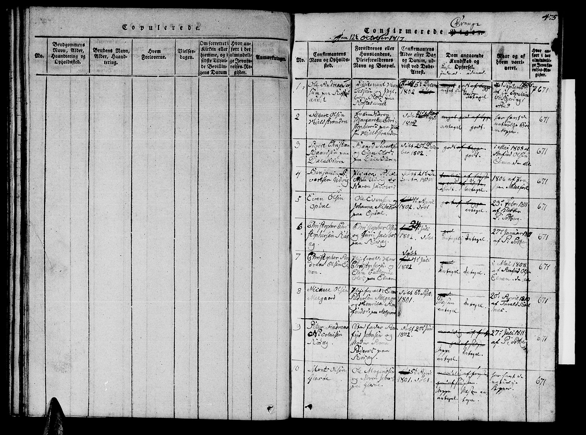 Ministerialprotokoller, klokkerbøker og fødselsregistre - Nord-Trøndelag, SAT/A-1458/741/L0400: Klokkerbok nr. 741C01, 1817-1825, s. 474-475