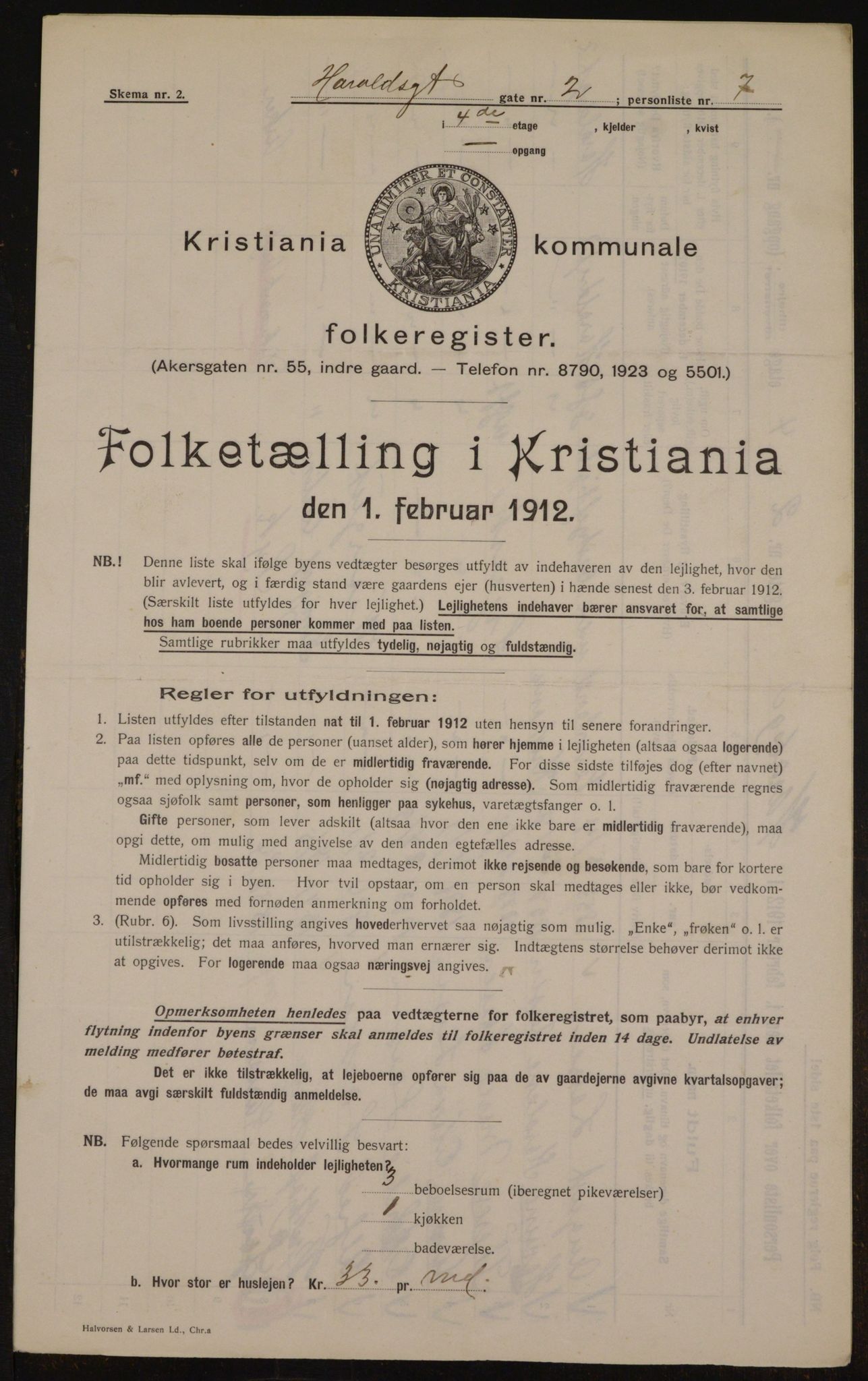 OBA, Kommunal folketelling 1.2.1912 for Kristiania, 1912, s. 35014