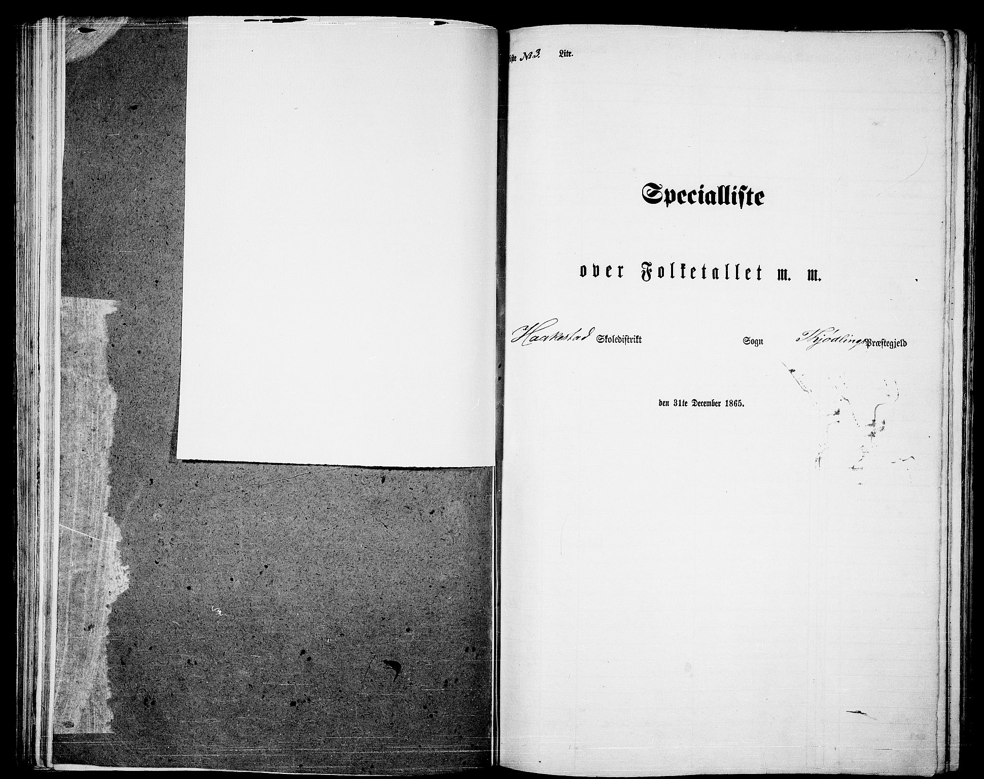 RA, Folketelling 1865 for 0725P Tjølling prestegjeld, 1865, s. 77