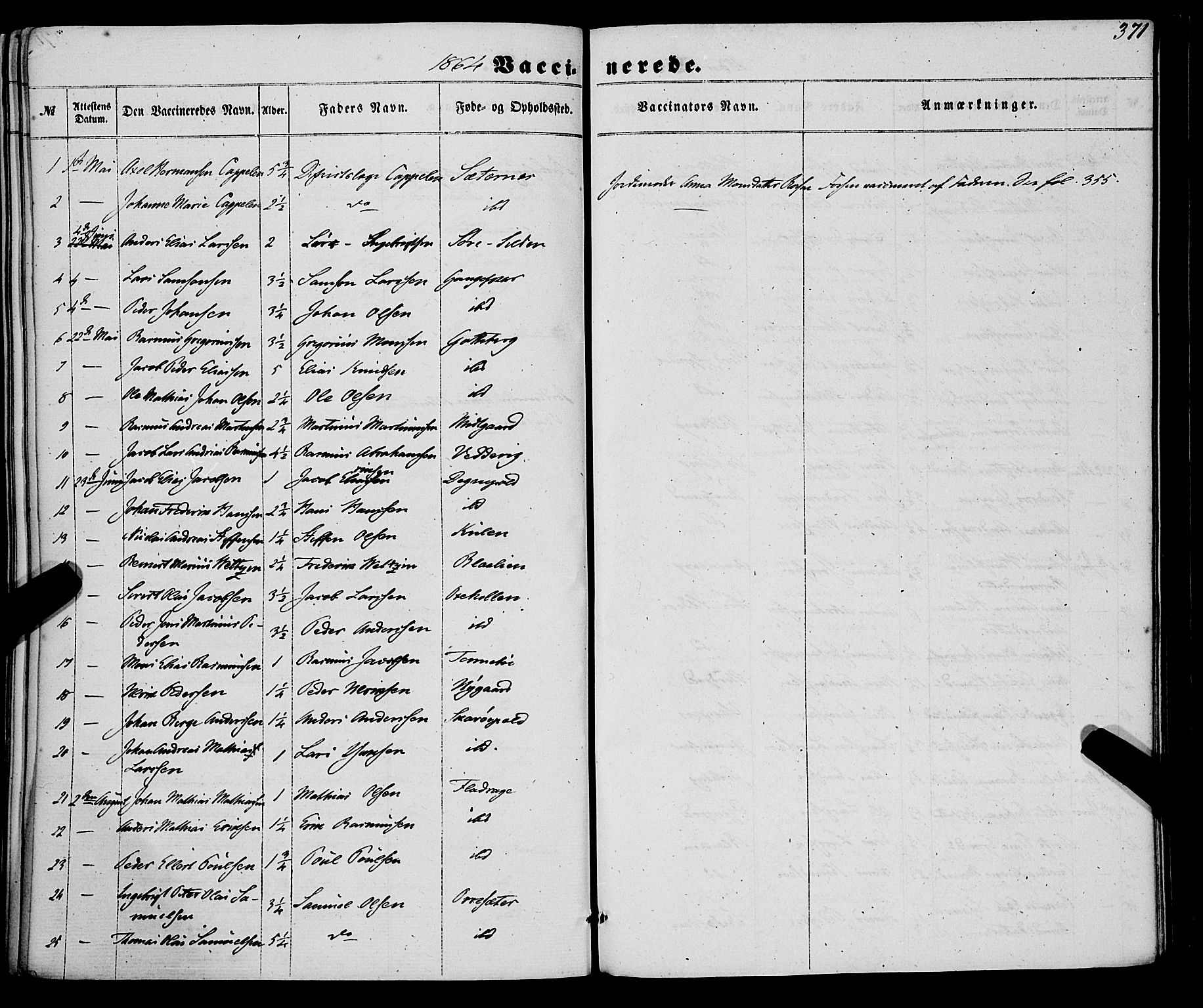 Selje sokneprestembete, AV/SAB-A-99938/H/Ha/Haa/Haaa: Ministerialbok nr. A 11, 1858-1870, s. 371