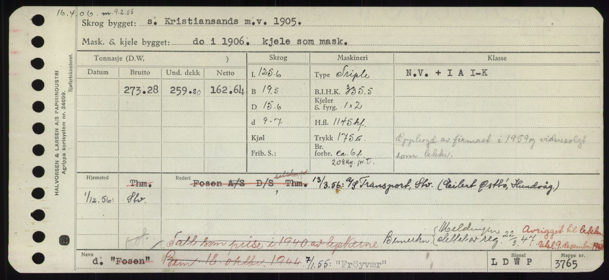 Sjøfartsdirektoratet med forløpere, Skipsmålingen, RA/S-1627/H/Hd/L0011: Fartøy, Fla-Får, s. 589