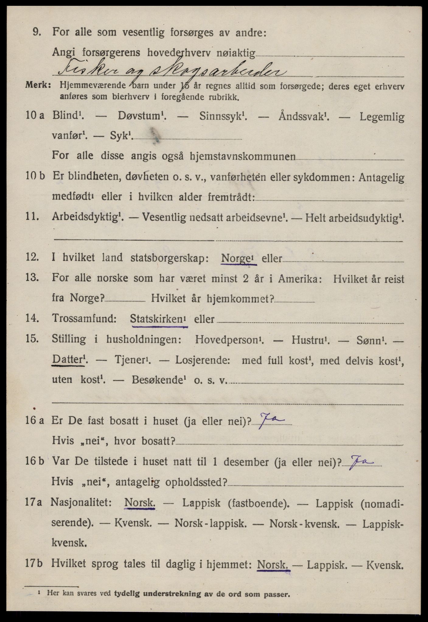 SAT, Folketelling 1920 for 1632 Roan herred, 1920, s. 2250