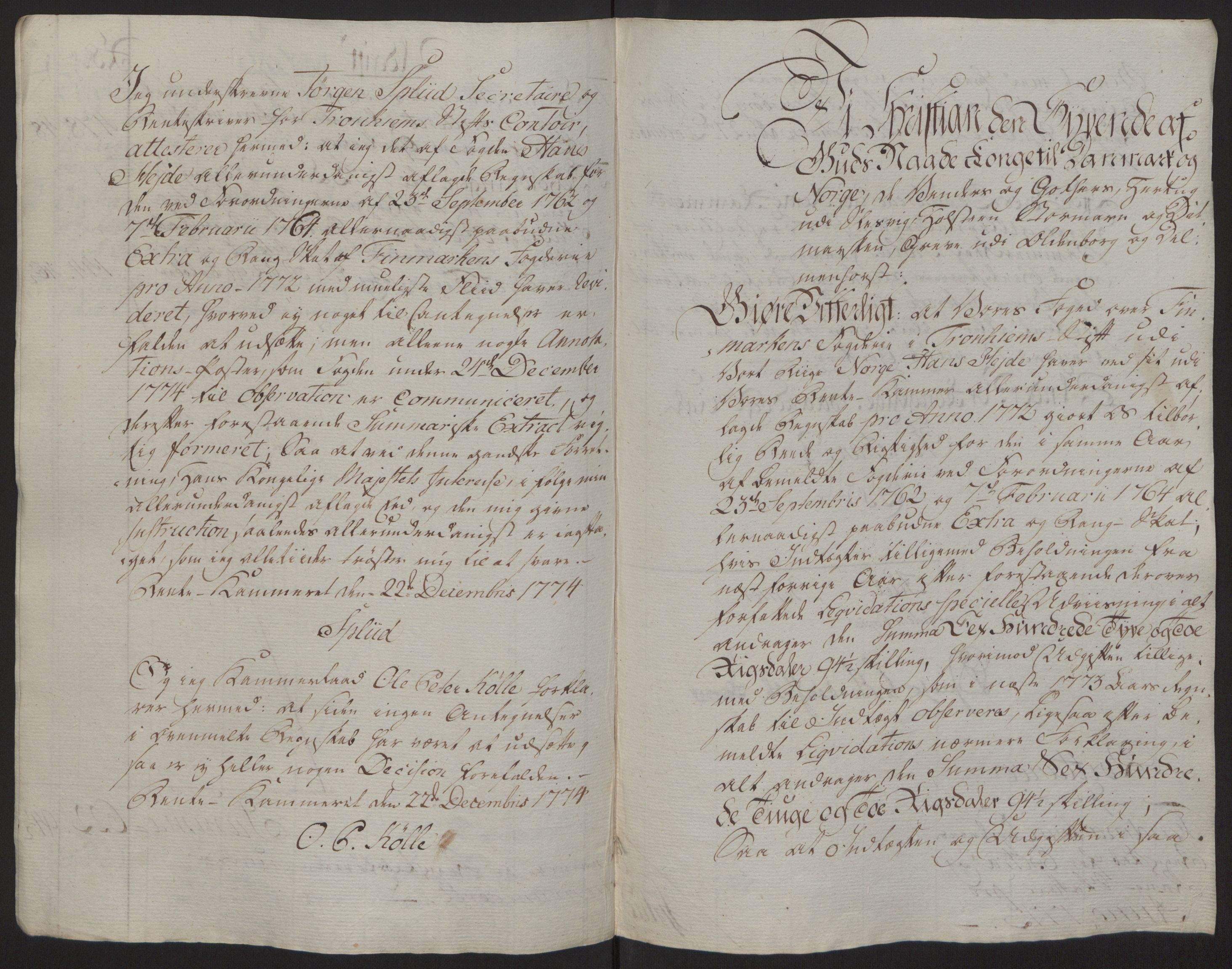 Rentekammeret inntil 1814, Reviderte regnskaper, Fogderegnskap, RA/EA-4092/R69/L4910: Ekstraskatten  Finnmark/Vardøhus, 1762-1772, s. 443