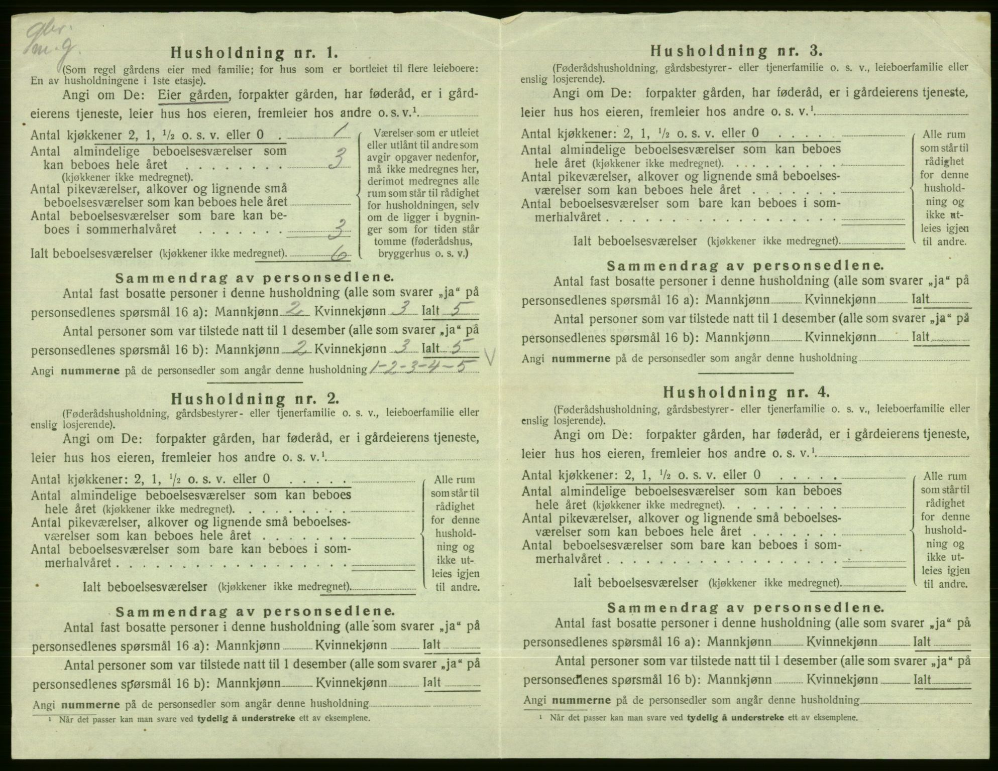 SAB, Folketelling 1920 for 1236 Vossestrand herred, 1920, s. 661