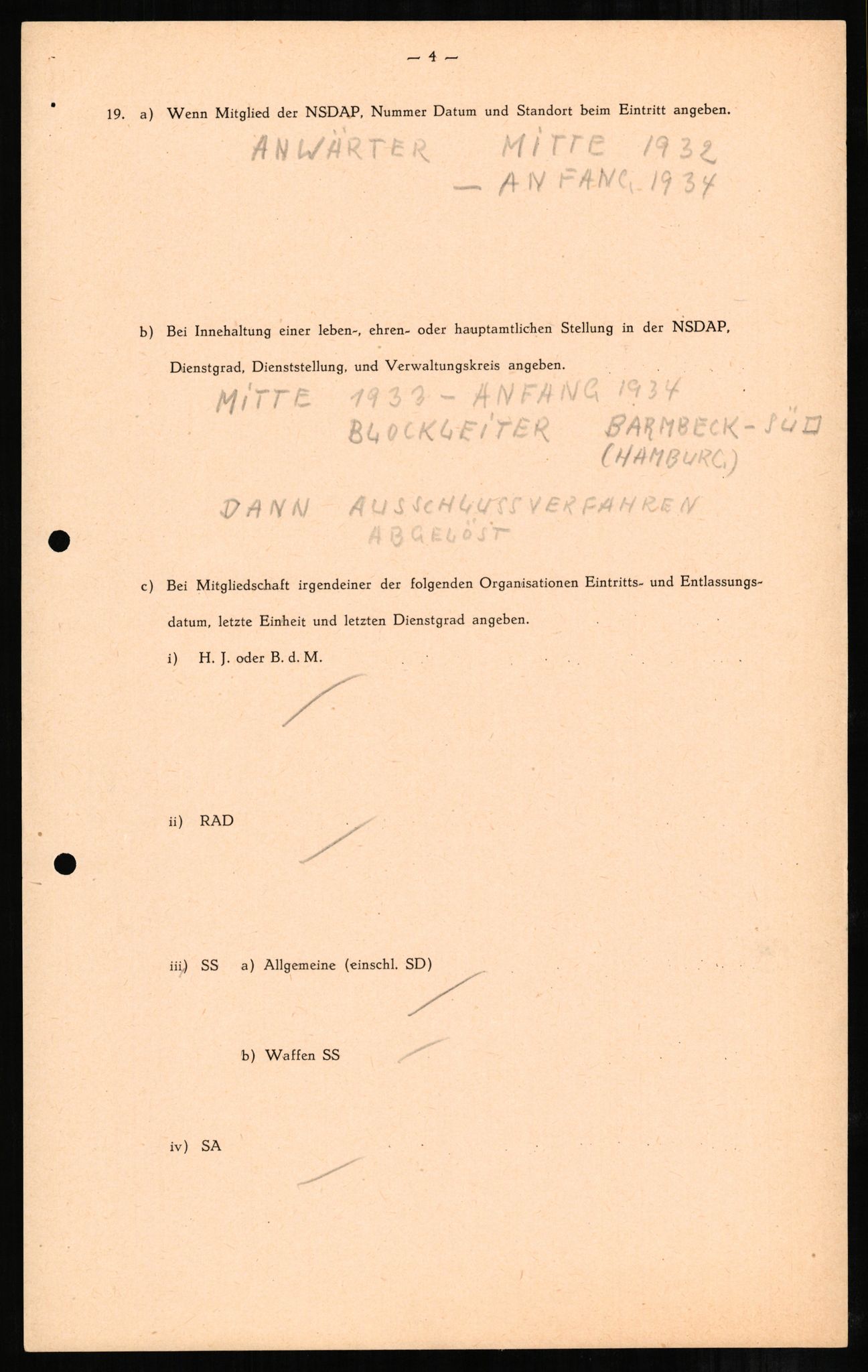 Forsvaret, Forsvarets overkommando II, AV/RA-RAFA-3915/D/Db/L0001: CI Questionaires. Tyske okkupasjonsstyrker i Norge. Tyskere., 1945-1946, s. 118