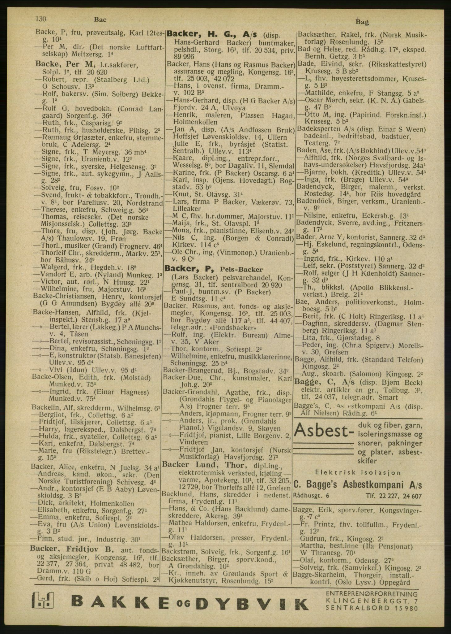 Kristiania/Oslo adressebok, PUBL/-, 1946, s. 130