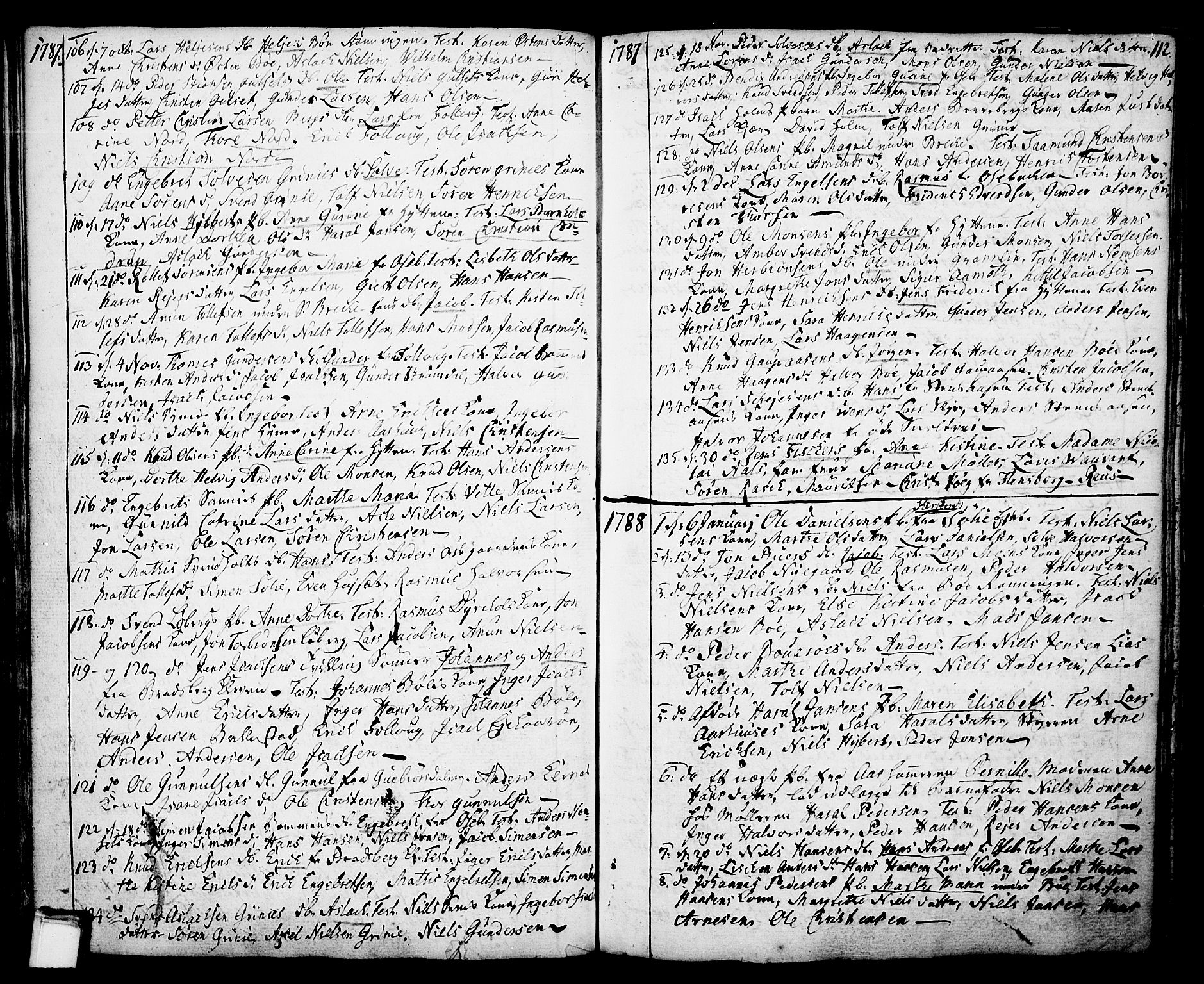 Gjerpen kirkebøker, AV/SAKO-A-265/F/Fa/L0002: Ministerialbok nr. I 2, 1747-1795, s. 112