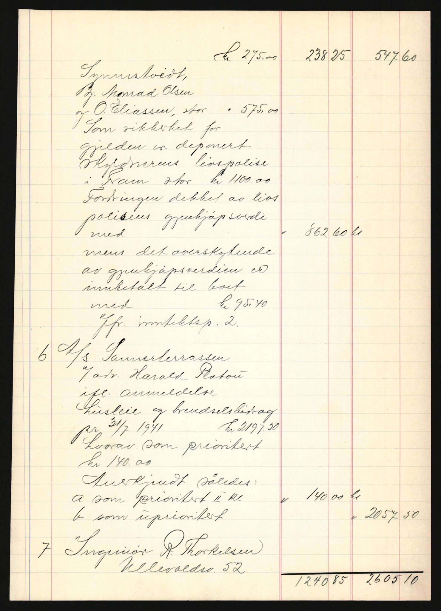 Oslo skifterett, AV/SAO-A-10383/H/Hd/Hdb/L0049: Skifteutlodningsprotokoll - avd. I, 1942