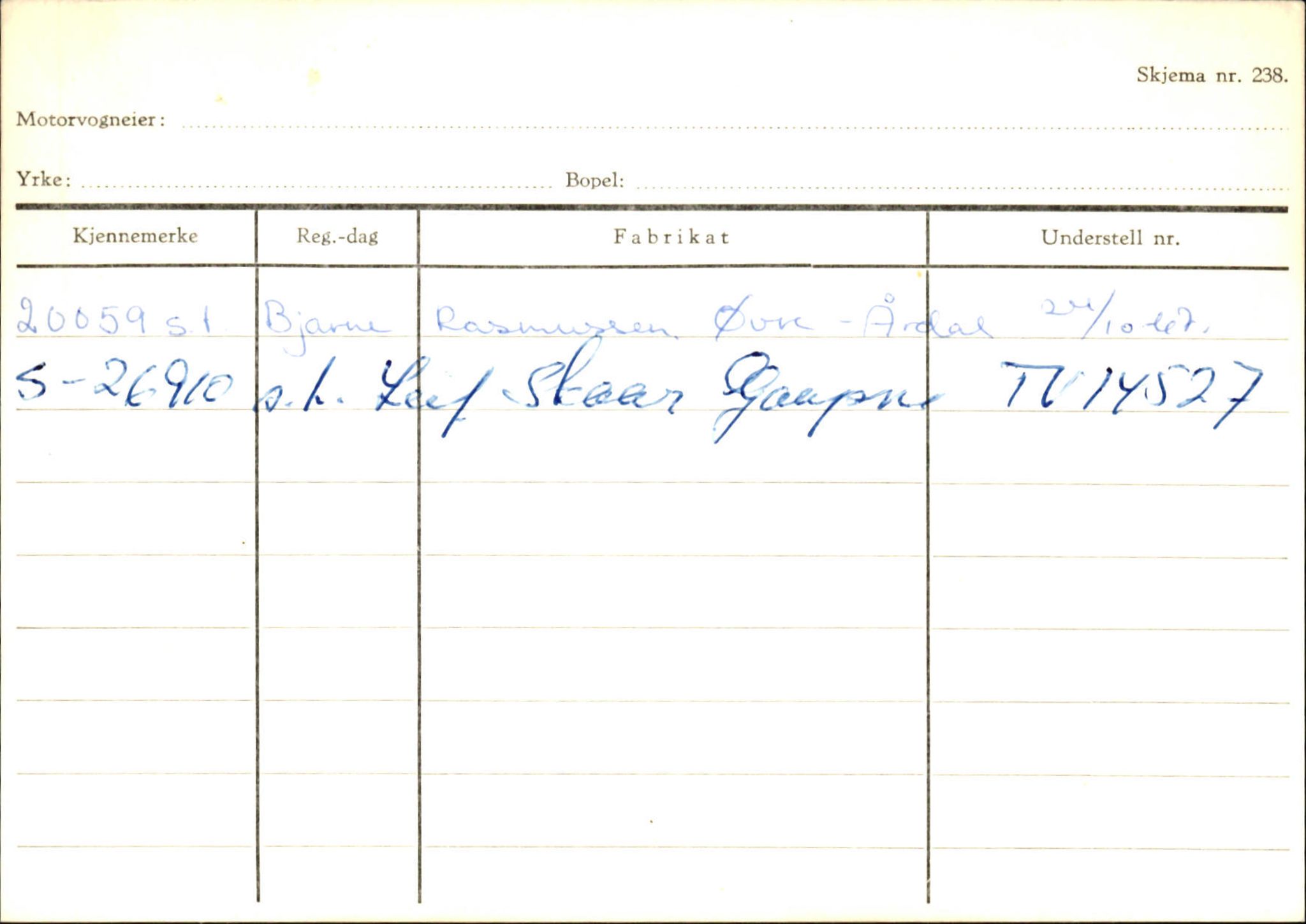 Statens vegvesen, Sogn og Fjordane vegkontor, AV/SAB-A-5301/4/F/L0124: Eigarregister Sogndal A-U, 1945-1975, s. 1098