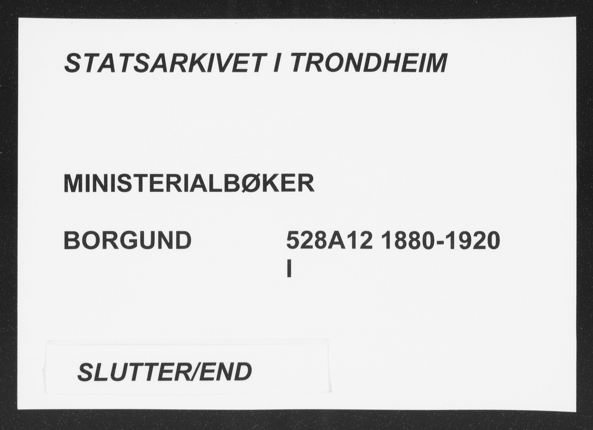 Ministerialprotokoller, klokkerbøker og fødselsregistre - Møre og Romsdal, AV/SAT-A-1454/528/L0401: Ministerialbok nr. 528A12I, 1880-1920