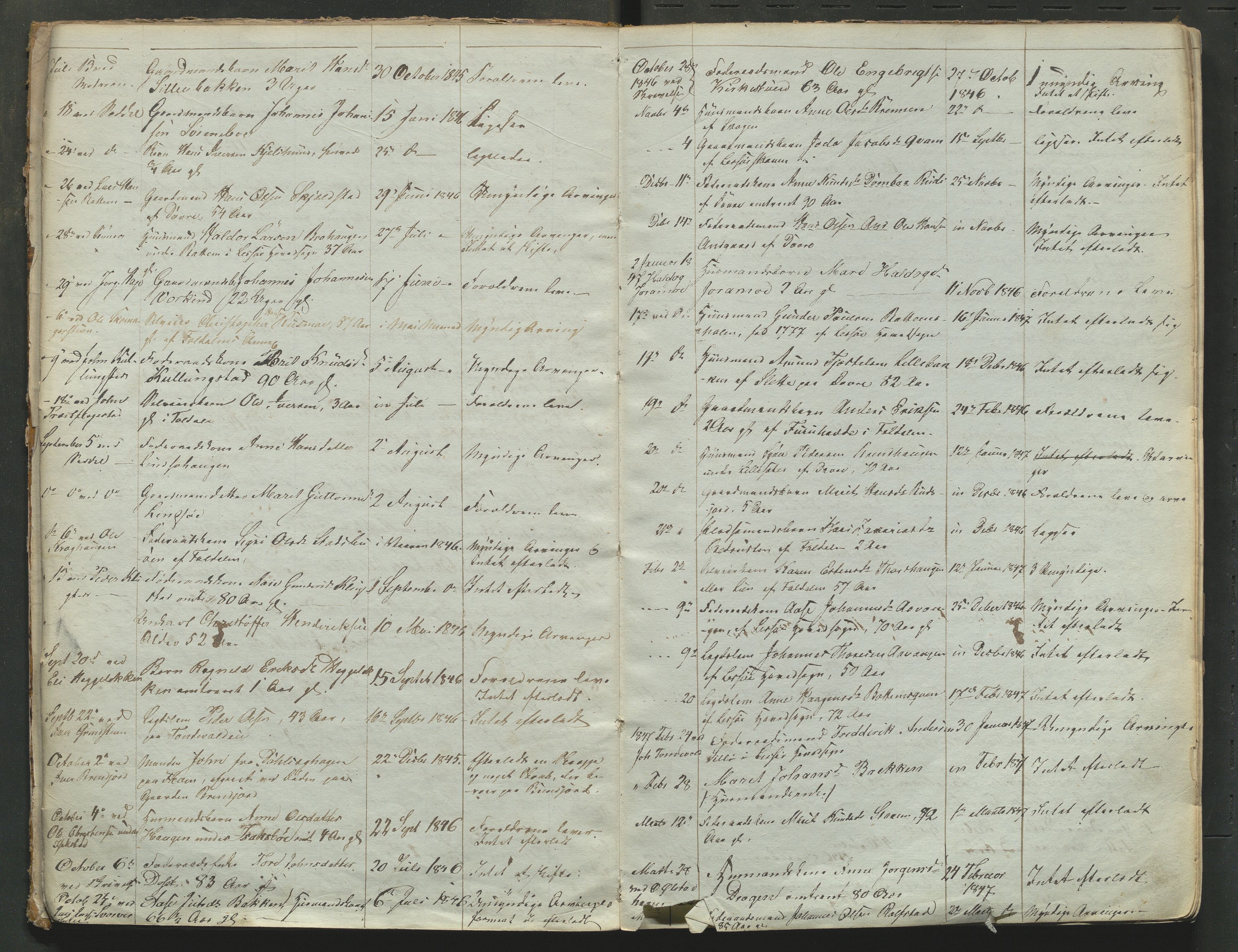 Lesja og Dovre lensmannskontor, AV/SAH-PGL-004/H/Ha/L0001/0001: Dødsfallsprotokoller / Dødsfallsprotokoll, 1843-1893