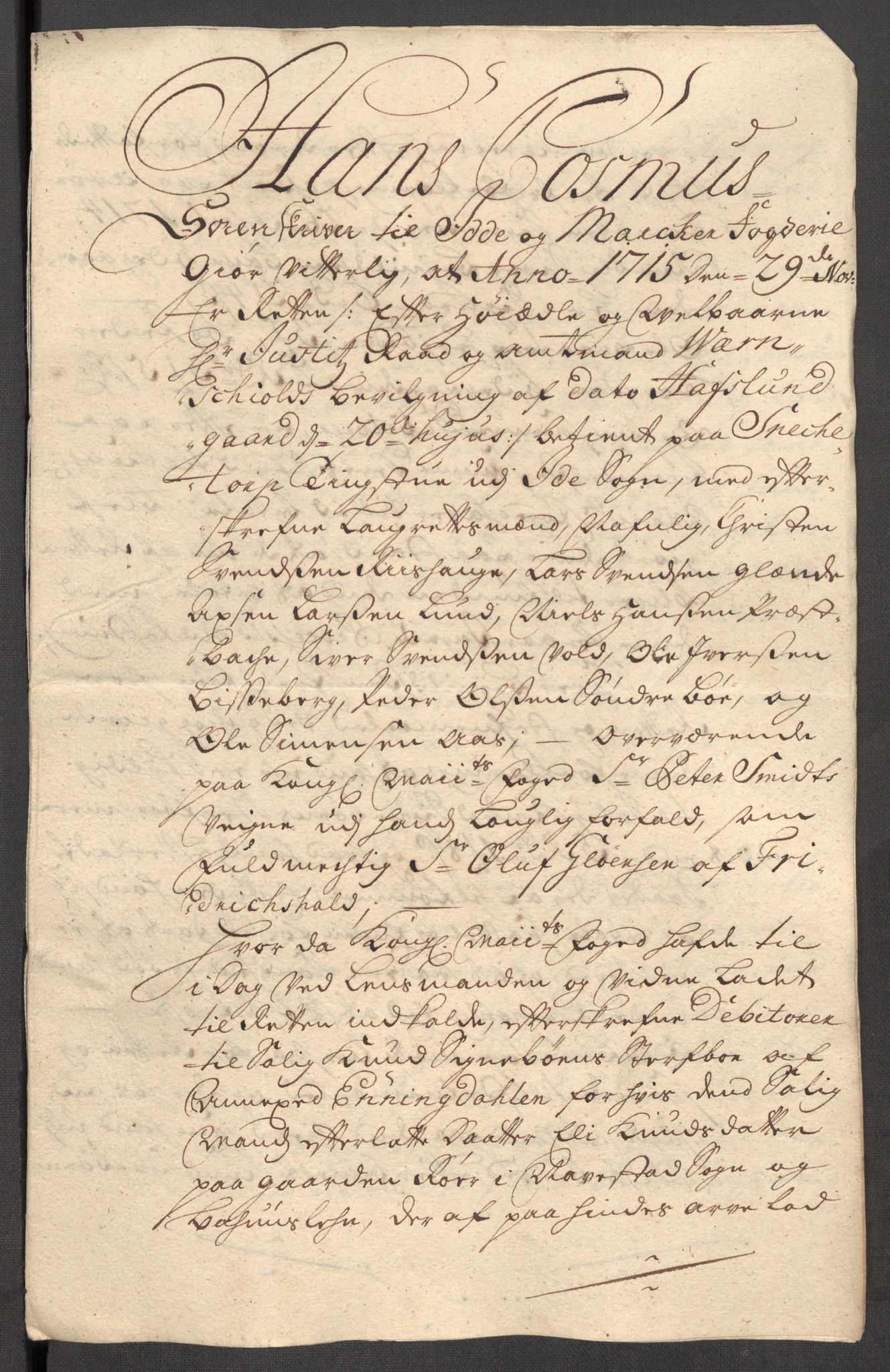 Rentekammeret inntil 1814, Reviderte regnskaper, Fogderegnskap, AV/RA-EA-4092/R01/L0023: Fogderegnskap Idd og Marker, 1715-1716, s. 124