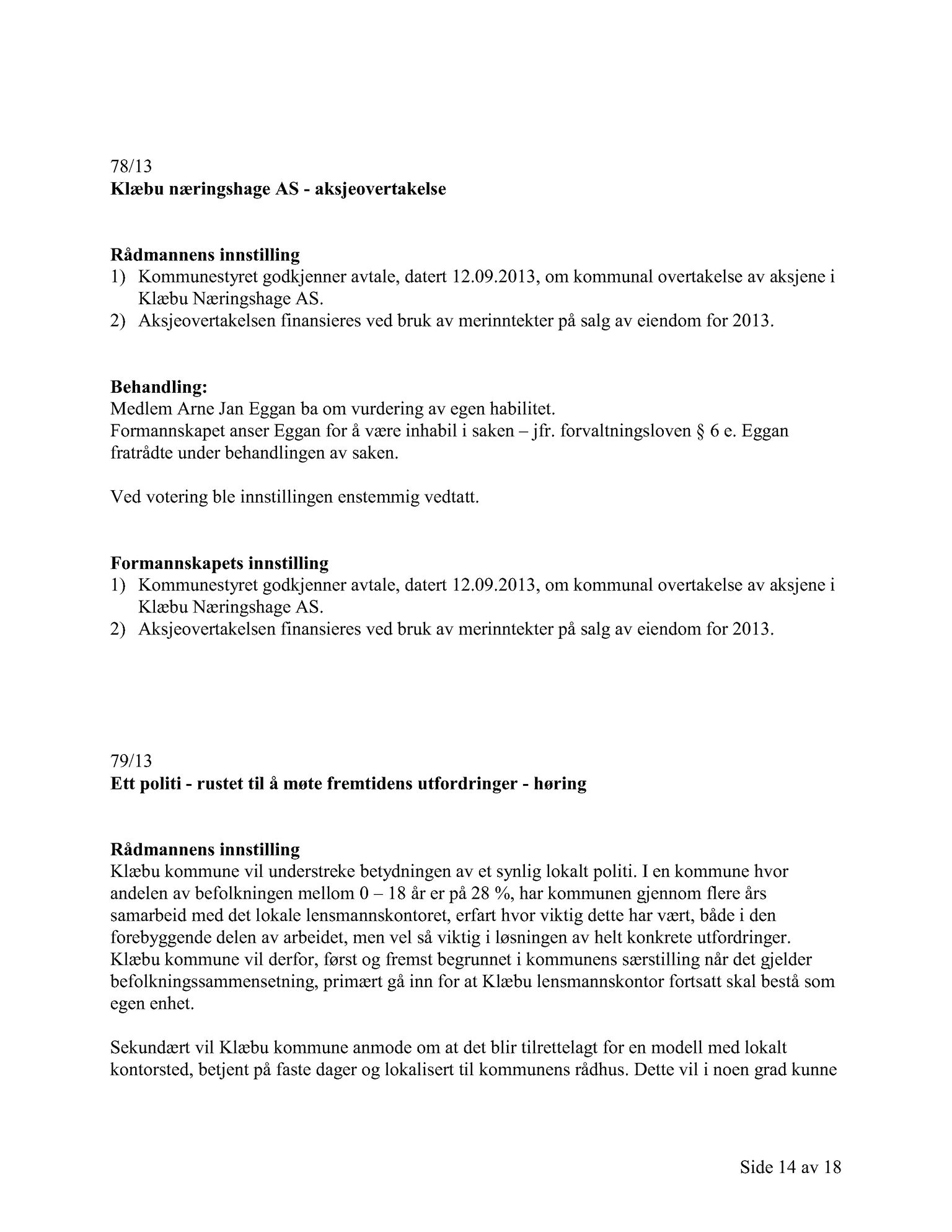 Klæbu Kommune, TRKO/KK/02-FS/L006: Formannsskapet - Møtedokumenter, 2013, s. 2027