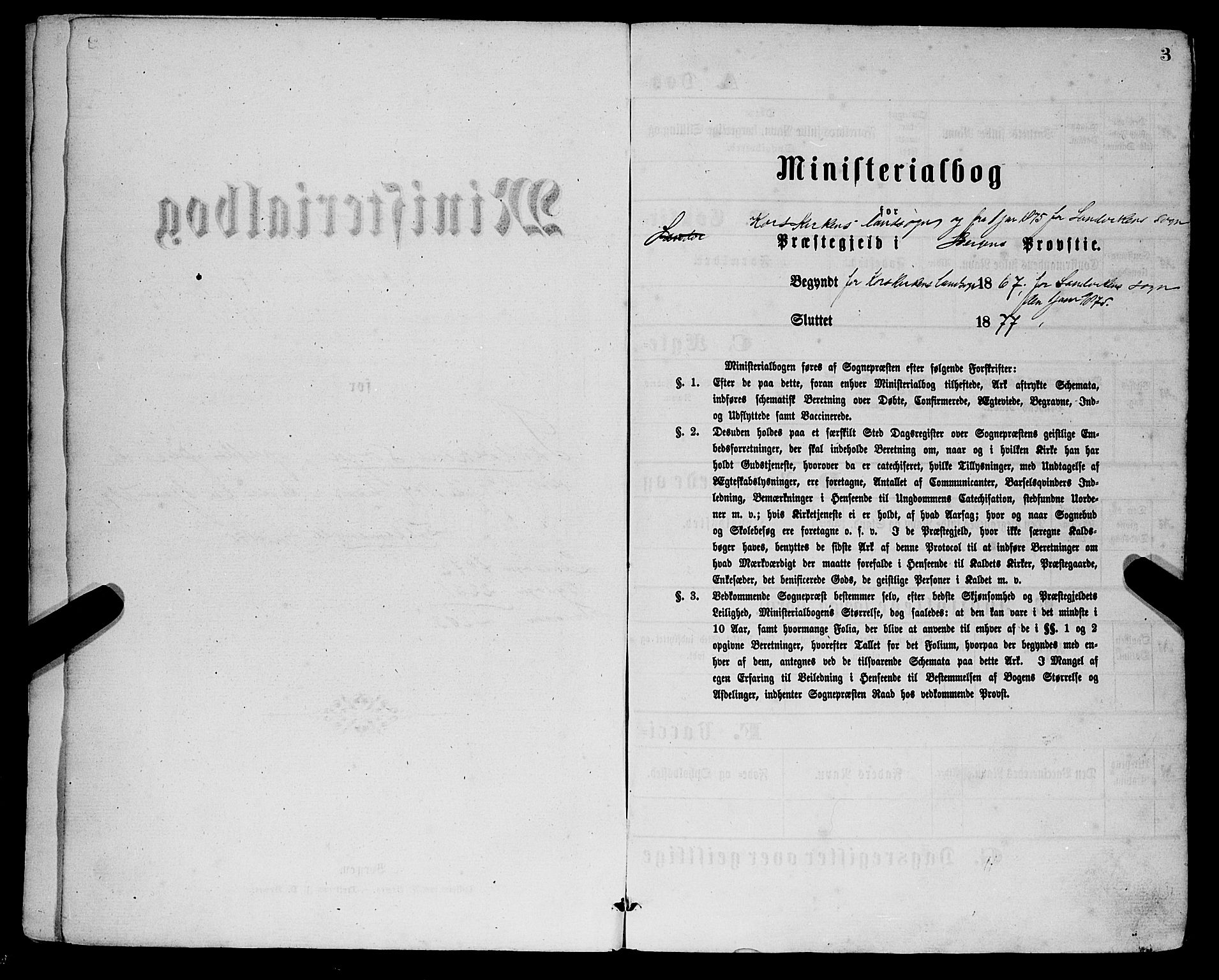 Sandviken Sokneprestembete, SAB/A-77601/H/Ha/L0001: Ministerialbok nr. A 1, 1867-1877, s. 3