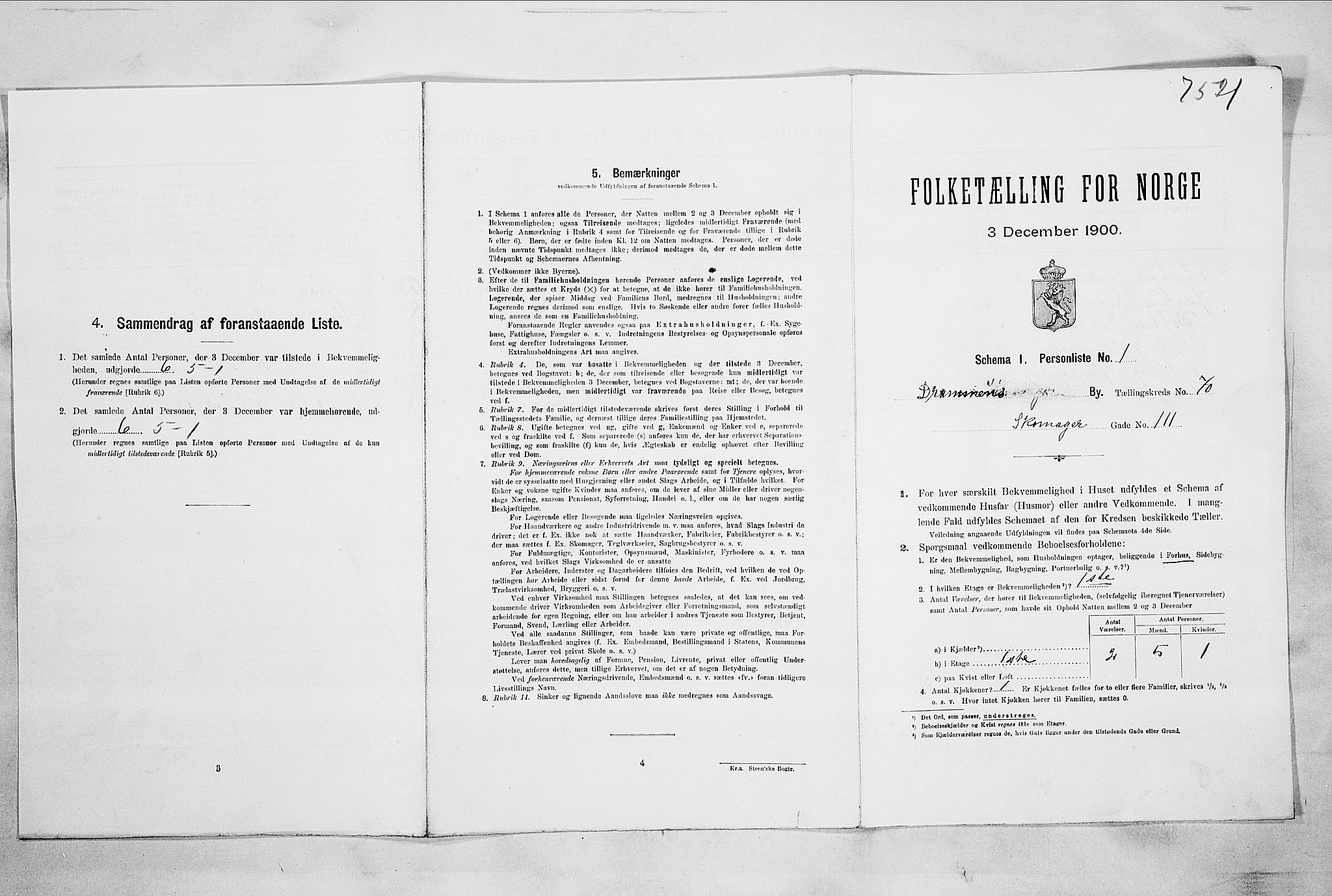 RA, Folketelling 1900 for 0602 Drammen kjøpstad, 1900, s. 12337