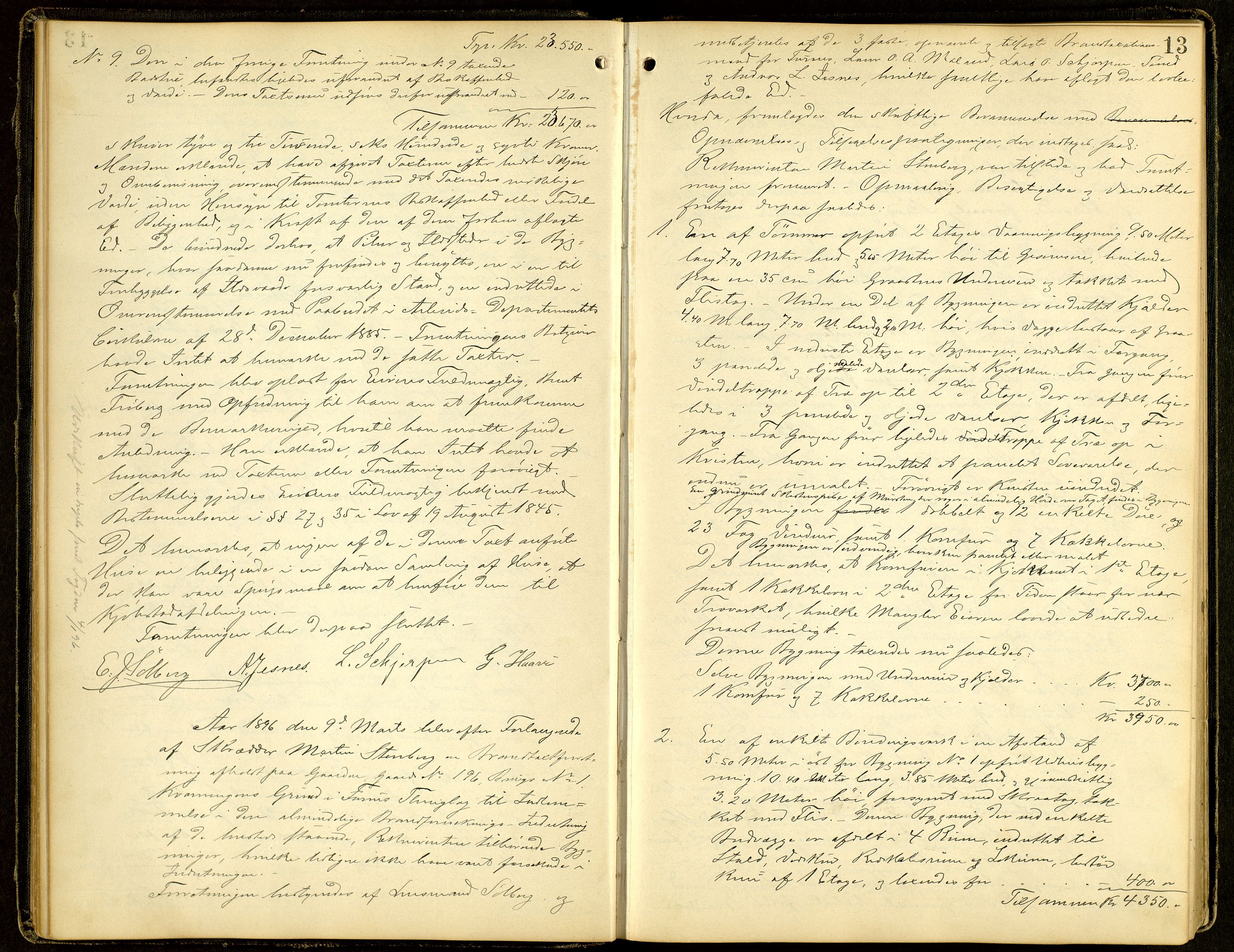 Norges Brannkasse, Furnes, AV/SAH-NBRANF-004/F/L0001: Branntakstprotokoll, 1895-1916, s. 12b-13a