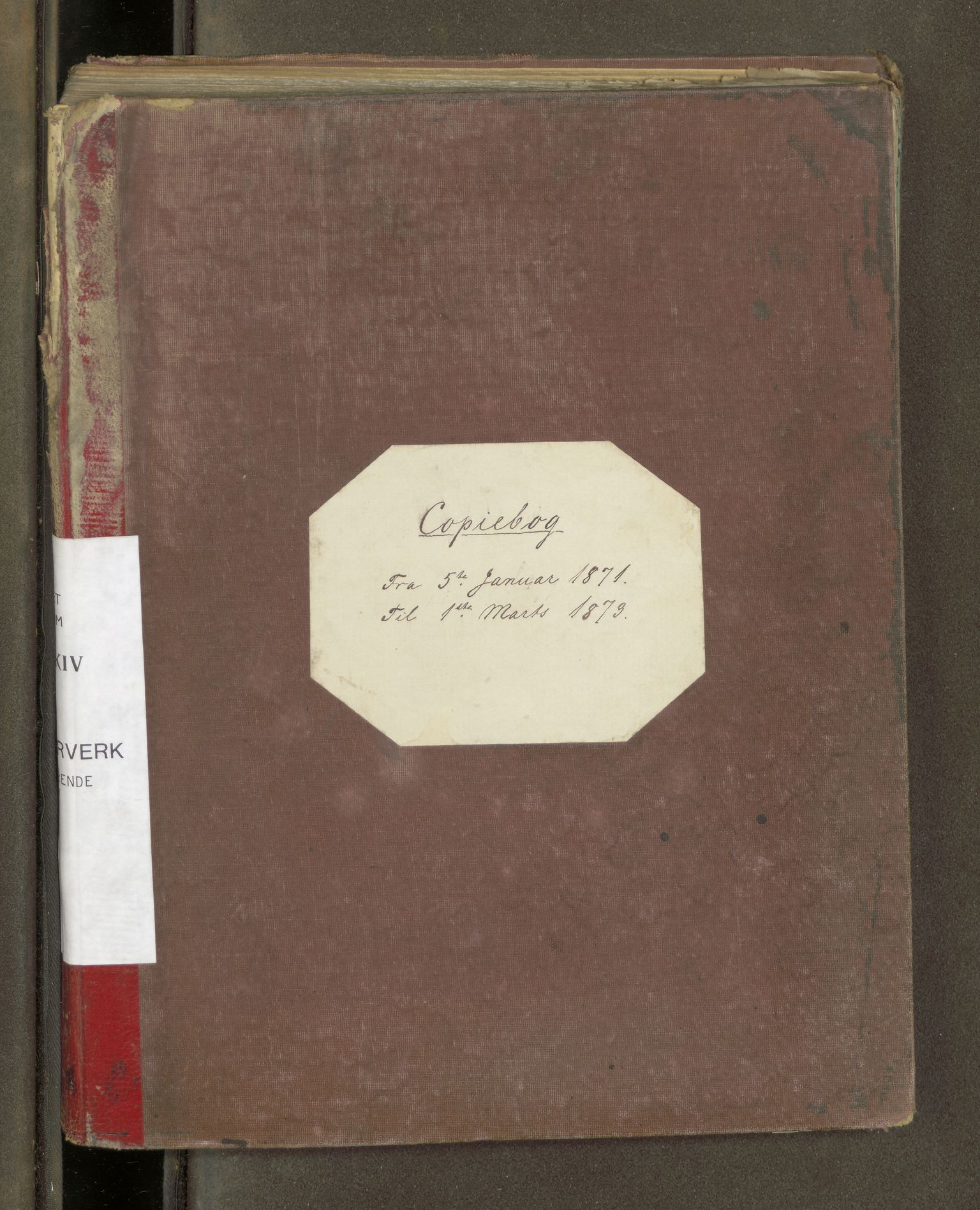 Røros kobberverk, AV/SAT-PA-0211/1/38/L0023: 1.23 Direktørens kopibok, 1871-1873
