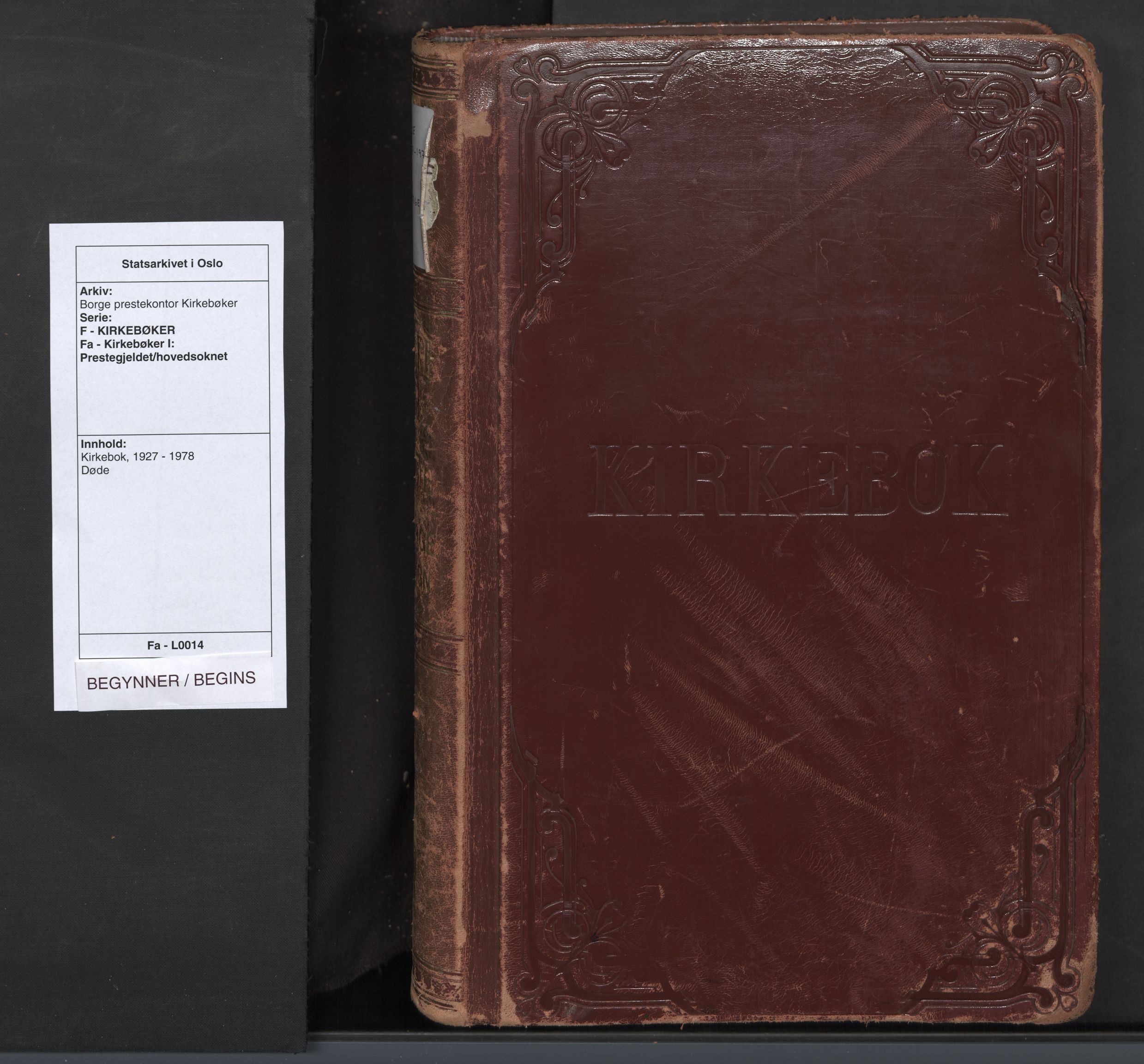 Borge prestekontor Kirkebøker, SAO/A-10903/F/Fa/L0014: Ministerialbok nr. I 14, 1927-1978