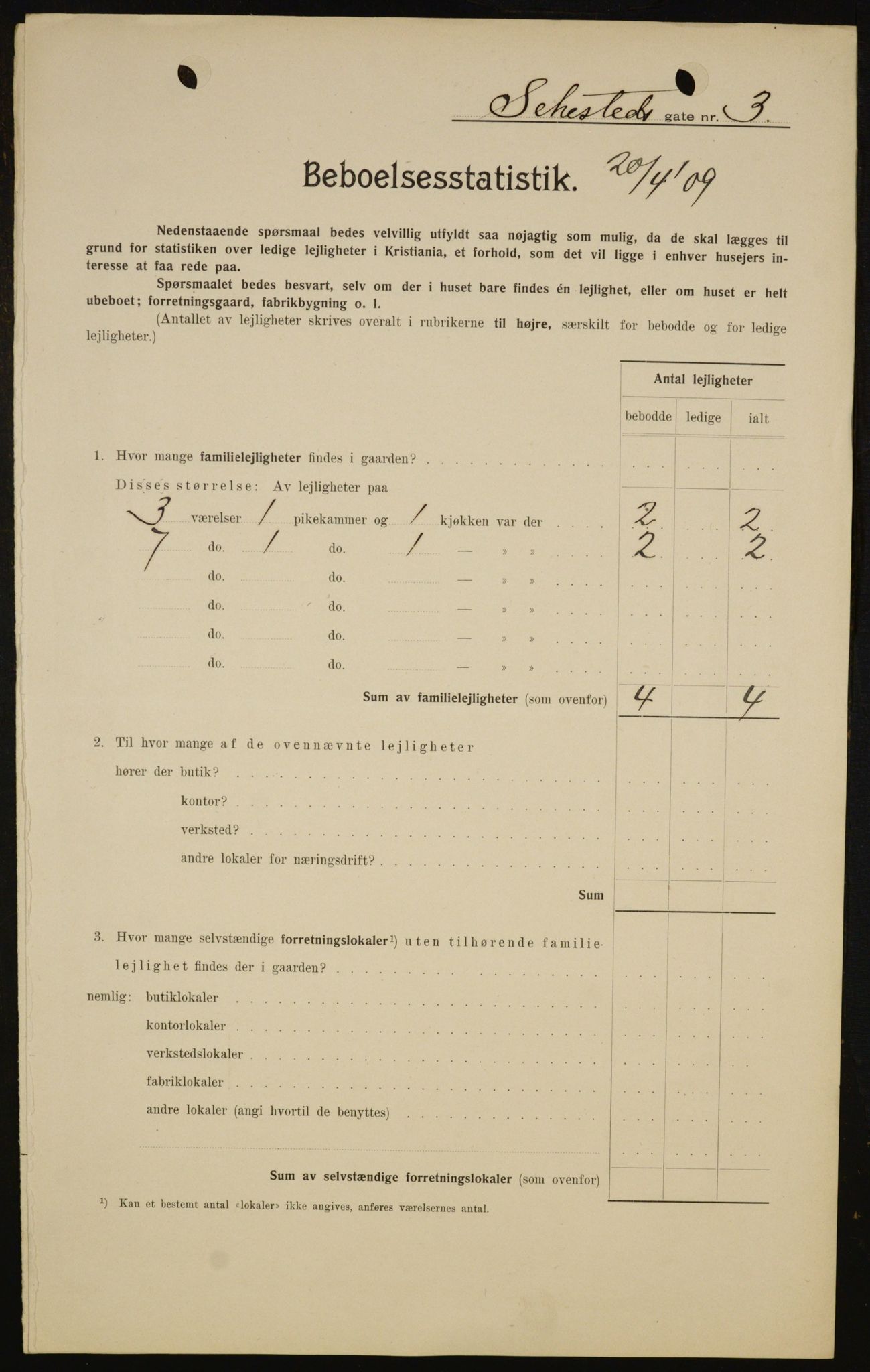 OBA, Kommunal folketelling 1.2.1909 for Kristiania kjøpstad, 1909, s. 85139