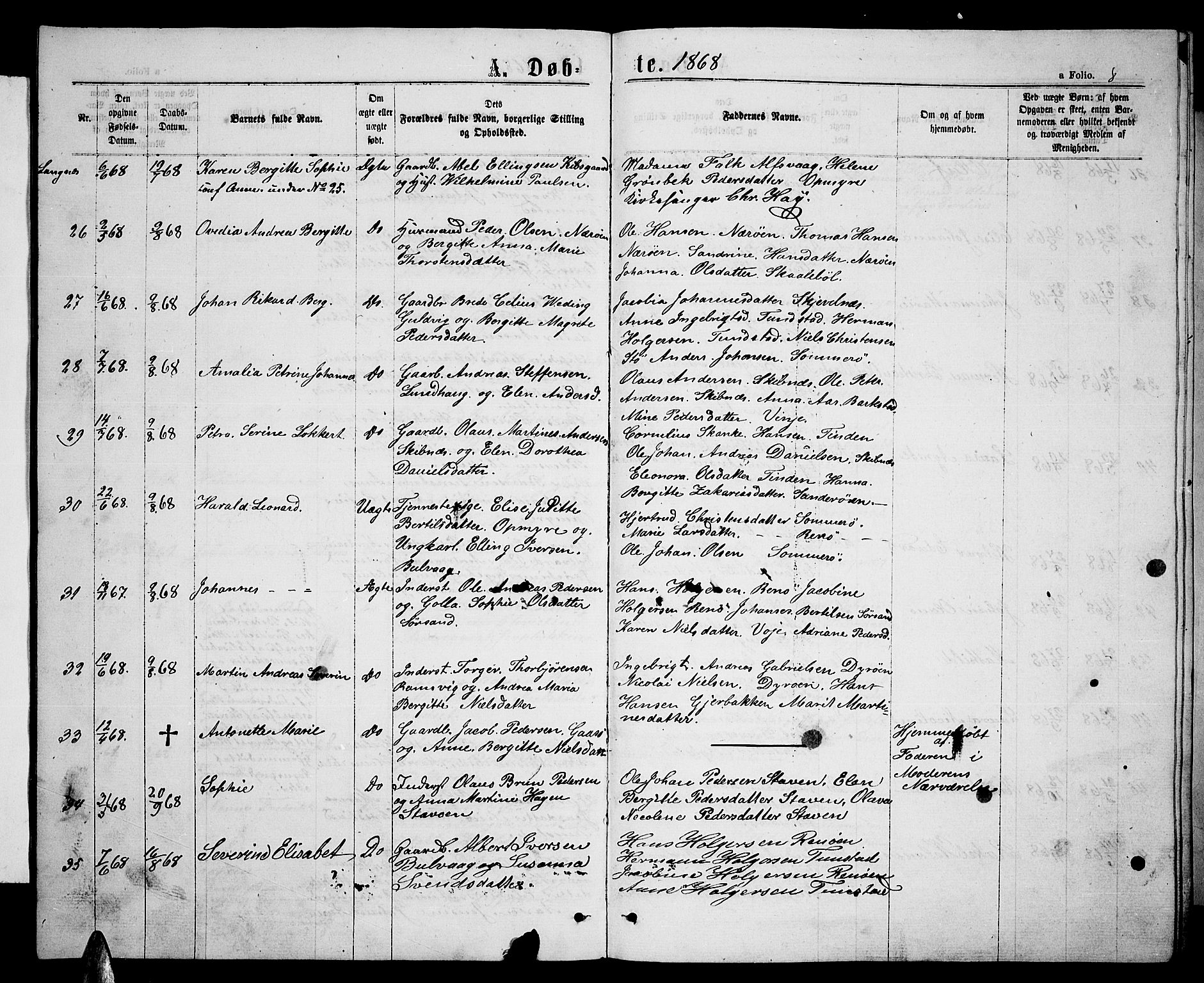 Ministerialprotokoller, klokkerbøker og fødselsregistre - Nordland, AV/SAT-A-1459/893/L1348: Klokkerbok nr. 893C03, 1867-1877, s. 8