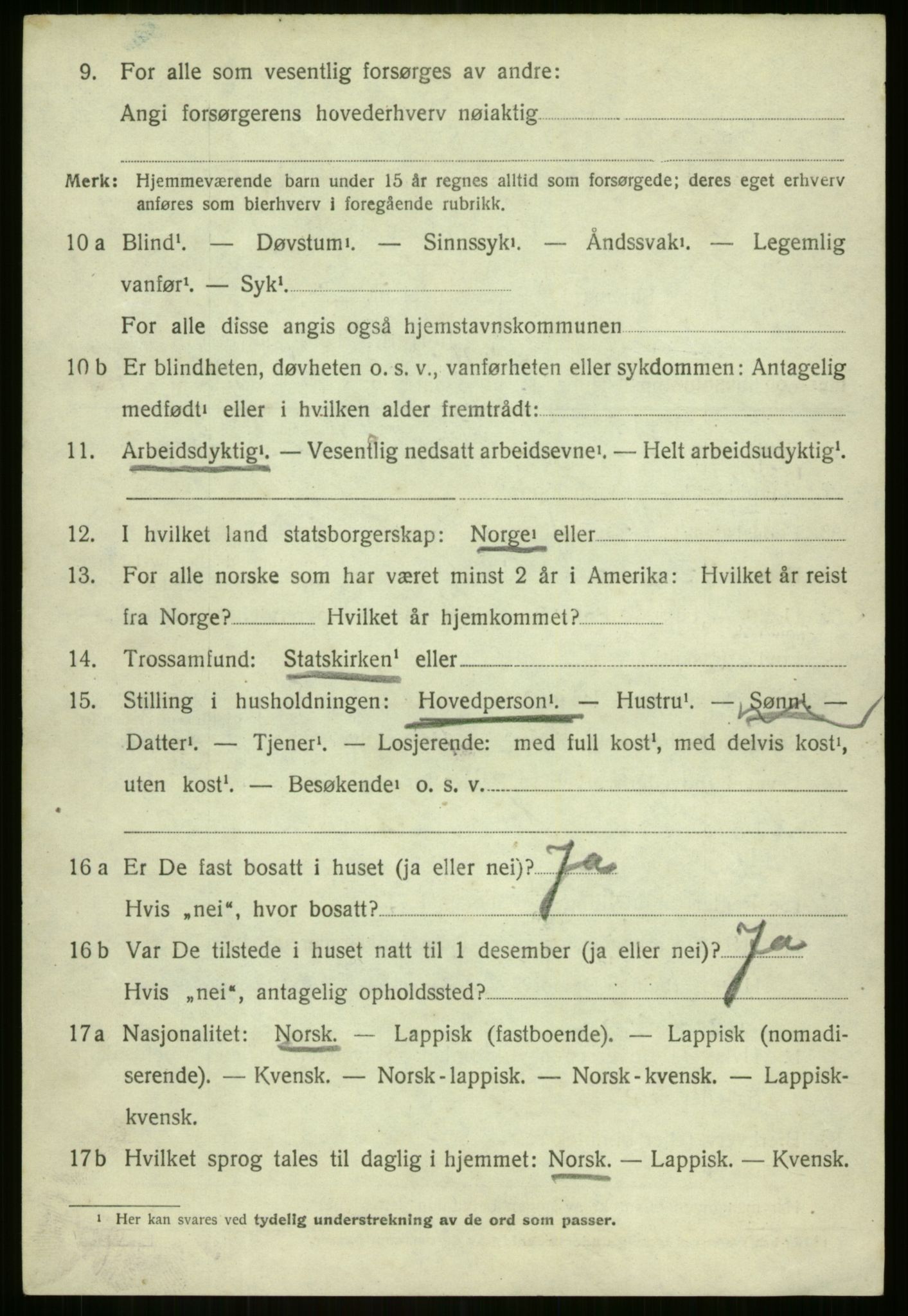 SATØ, Folketelling 1920 for 1925 Sørreisa herred, 1920, s. 3671