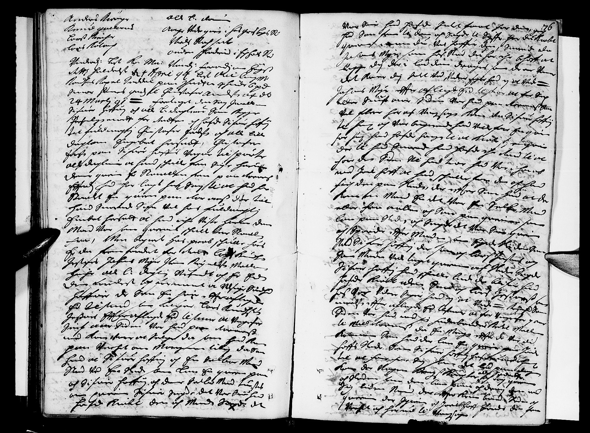 Hedemarken sorenskriveri, AV/SAH-TING-034/G/Gb/L0022: Tingbok, 1694, s. 75b-76a