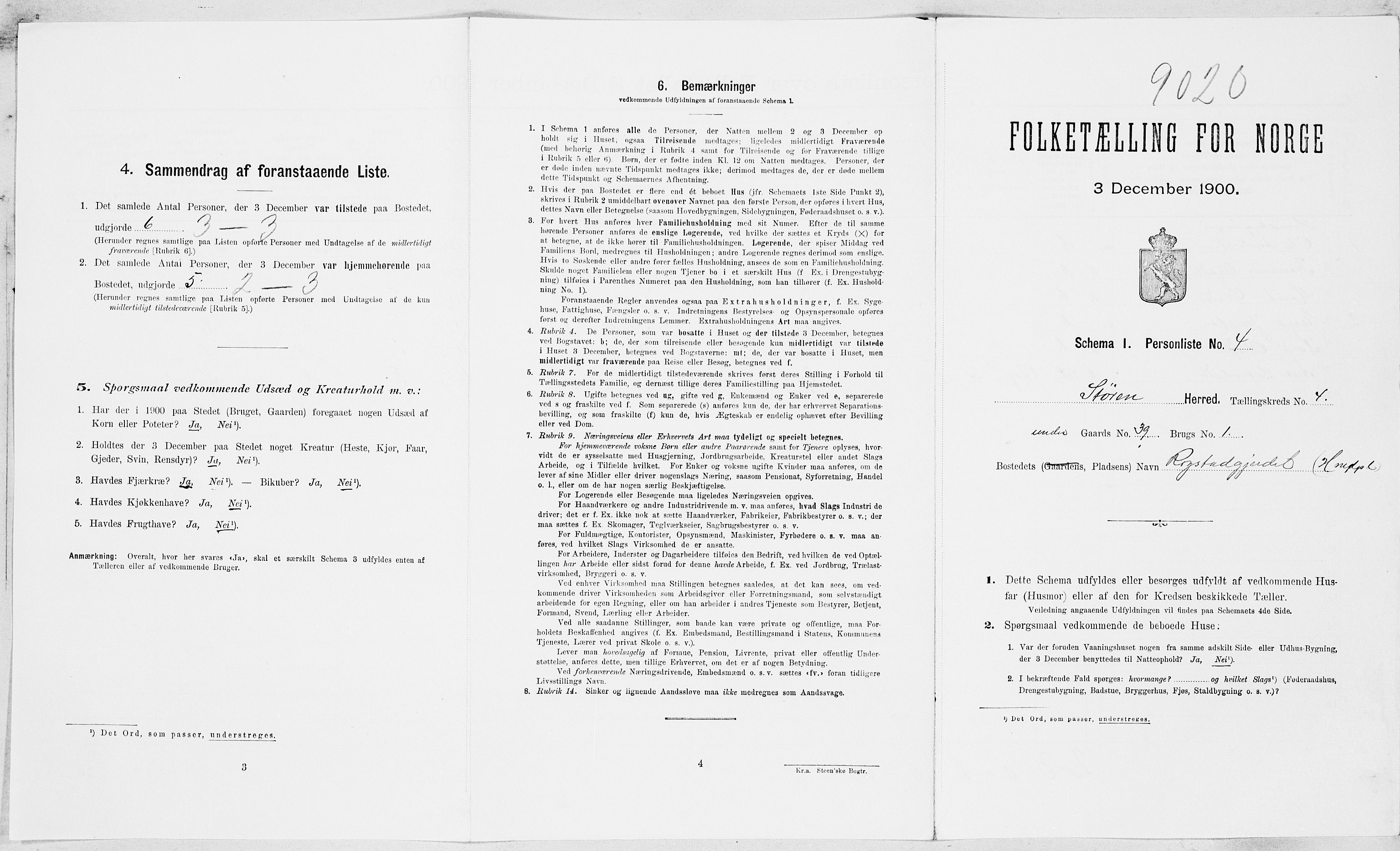 SAT, Folketelling 1900 for 1648 Støren herred, 1900, s. 321