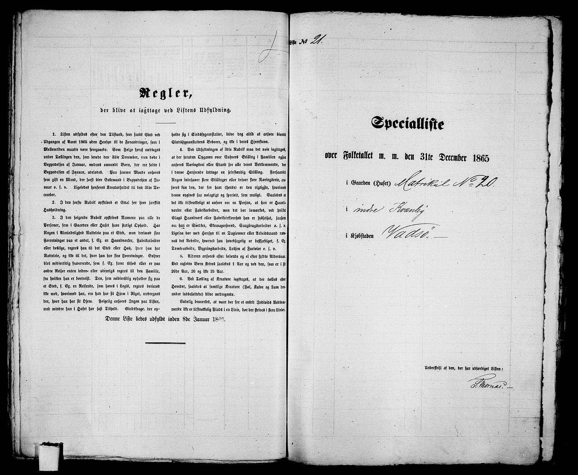 RA, Folketelling 1865 for 2003B Vadsø prestegjeld, Vadsø kjøpstad, 1865, s. 47