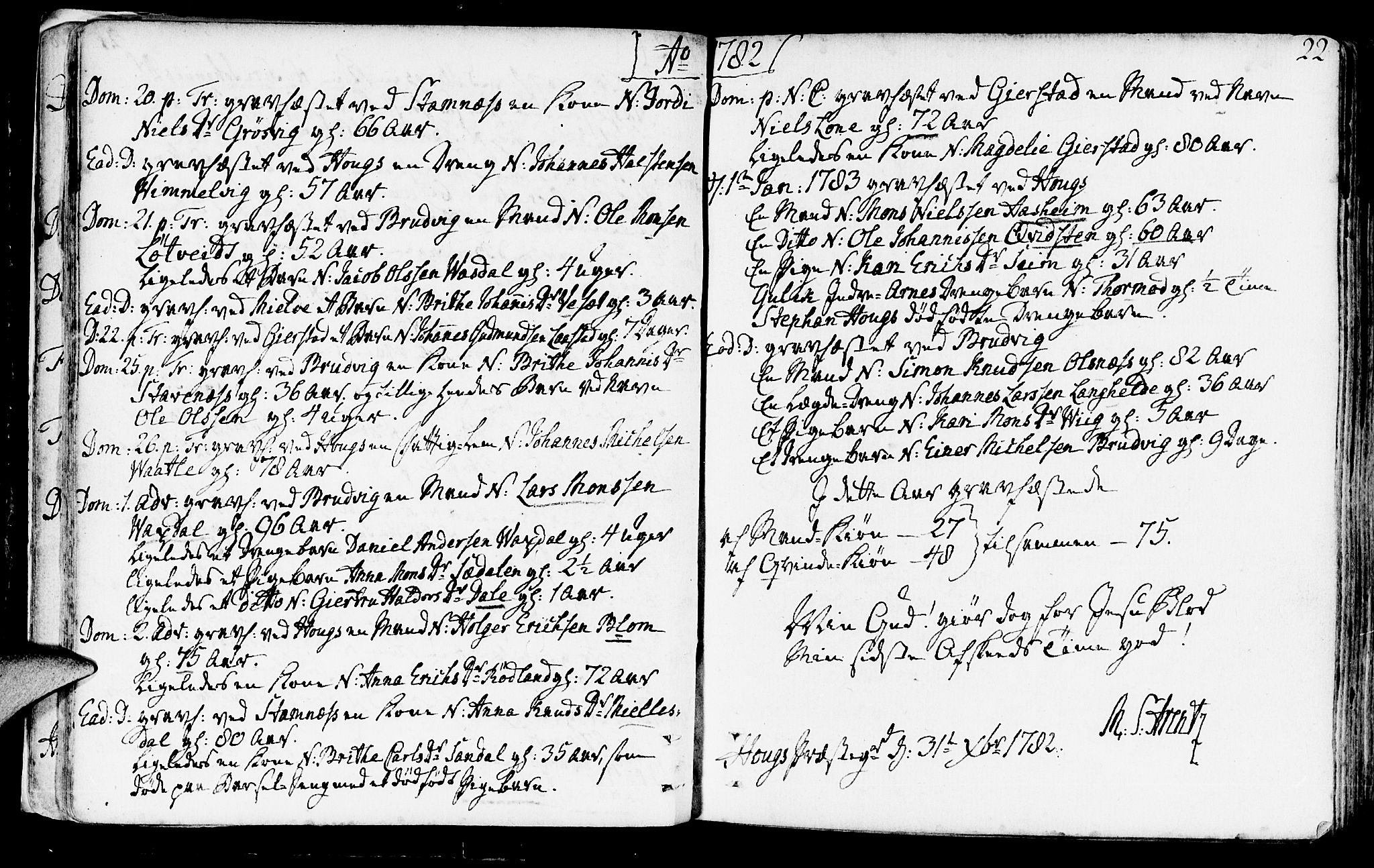 Haus sokneprestembete, SAB/A-75601/H/Haa: Ministerialbok nr. A 10, 1782-1796, s. 22