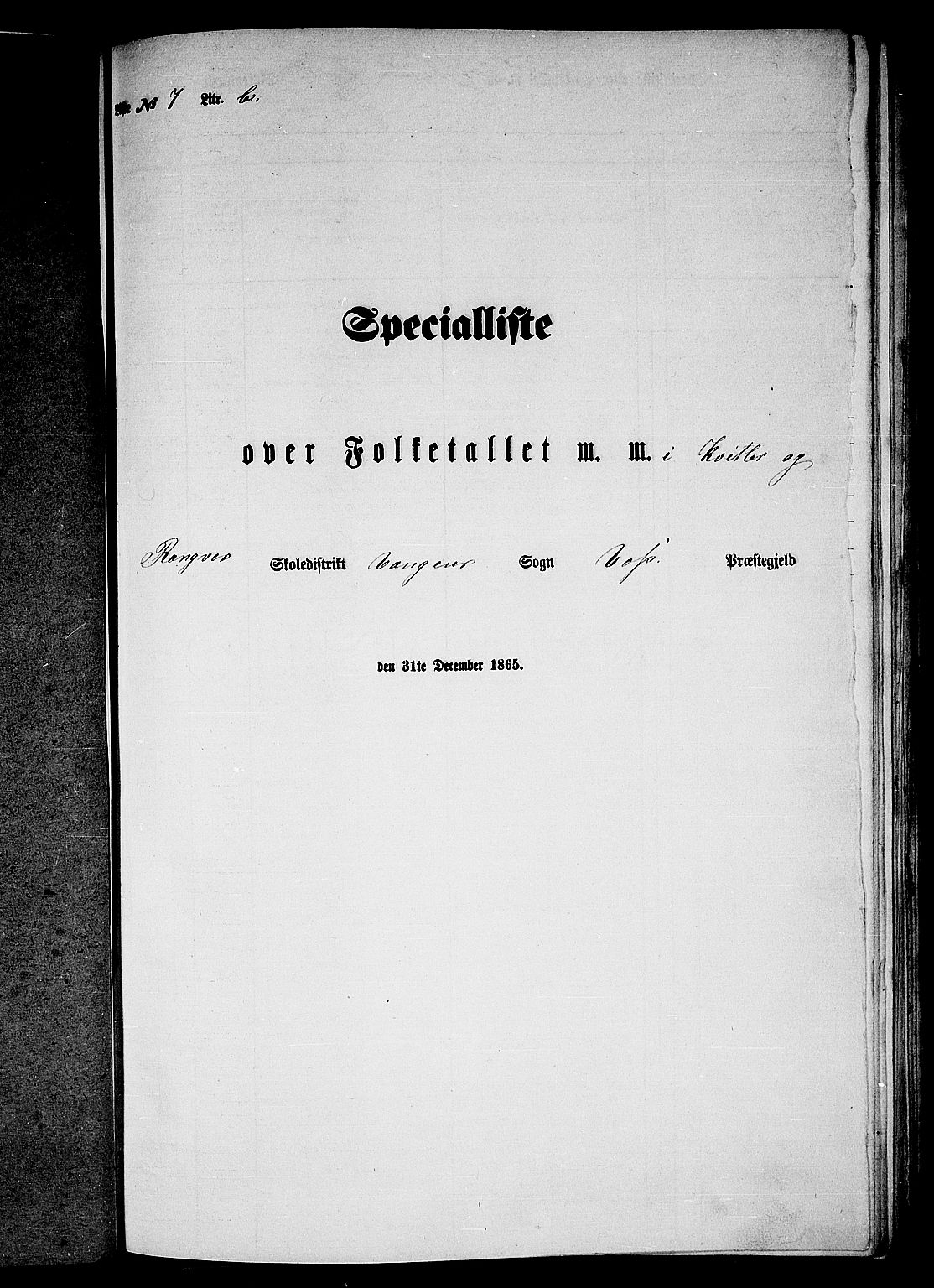 RA, Folketelling 1865 for 1235P Voss prestegjeld, 1865, s. 162