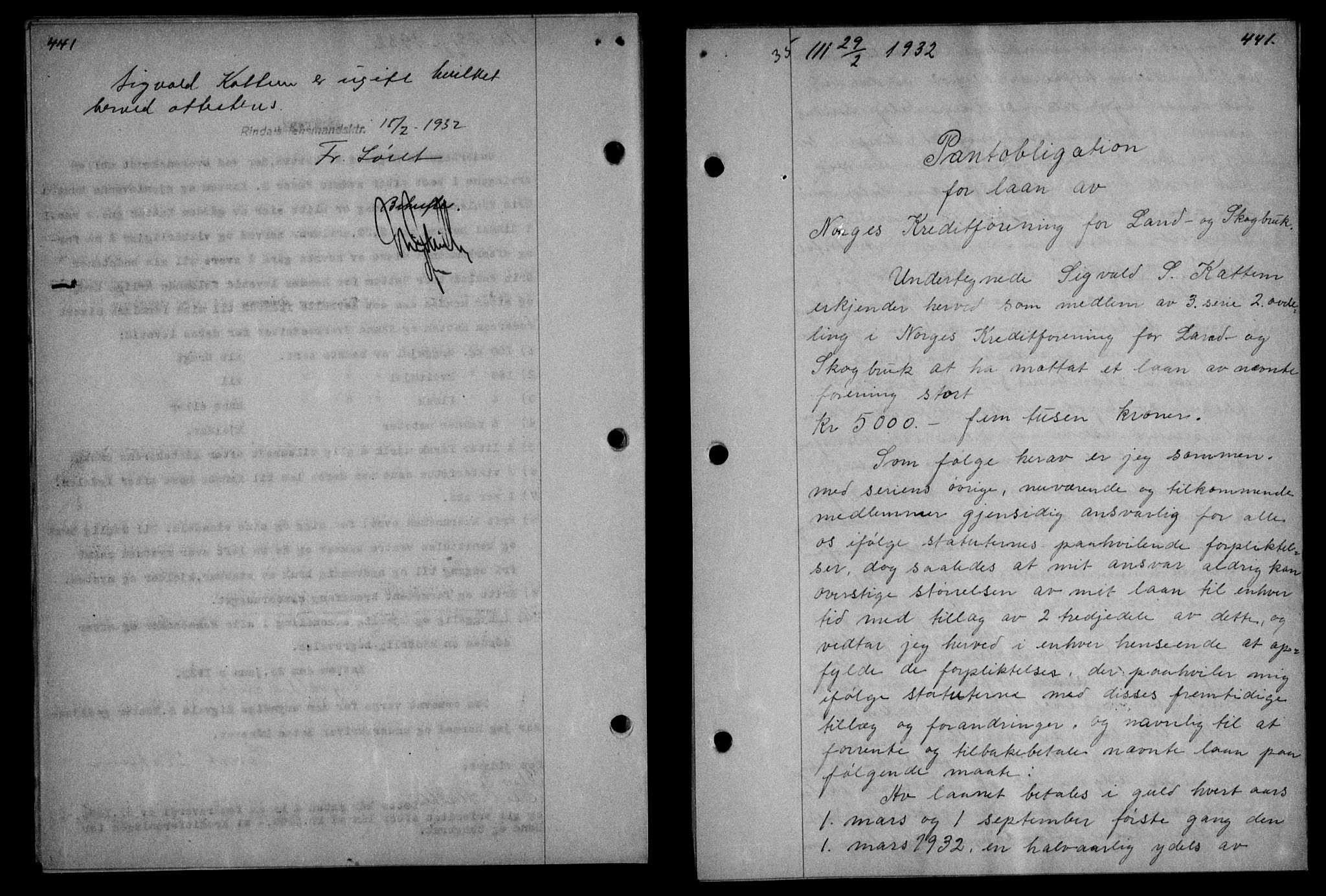 Nordmøre sorenskriveri, AV/SAT-A-4132/1/2/2Ca: Pantebok nr. 64, 1931-1932, Tingl.dato: 29.02.1932