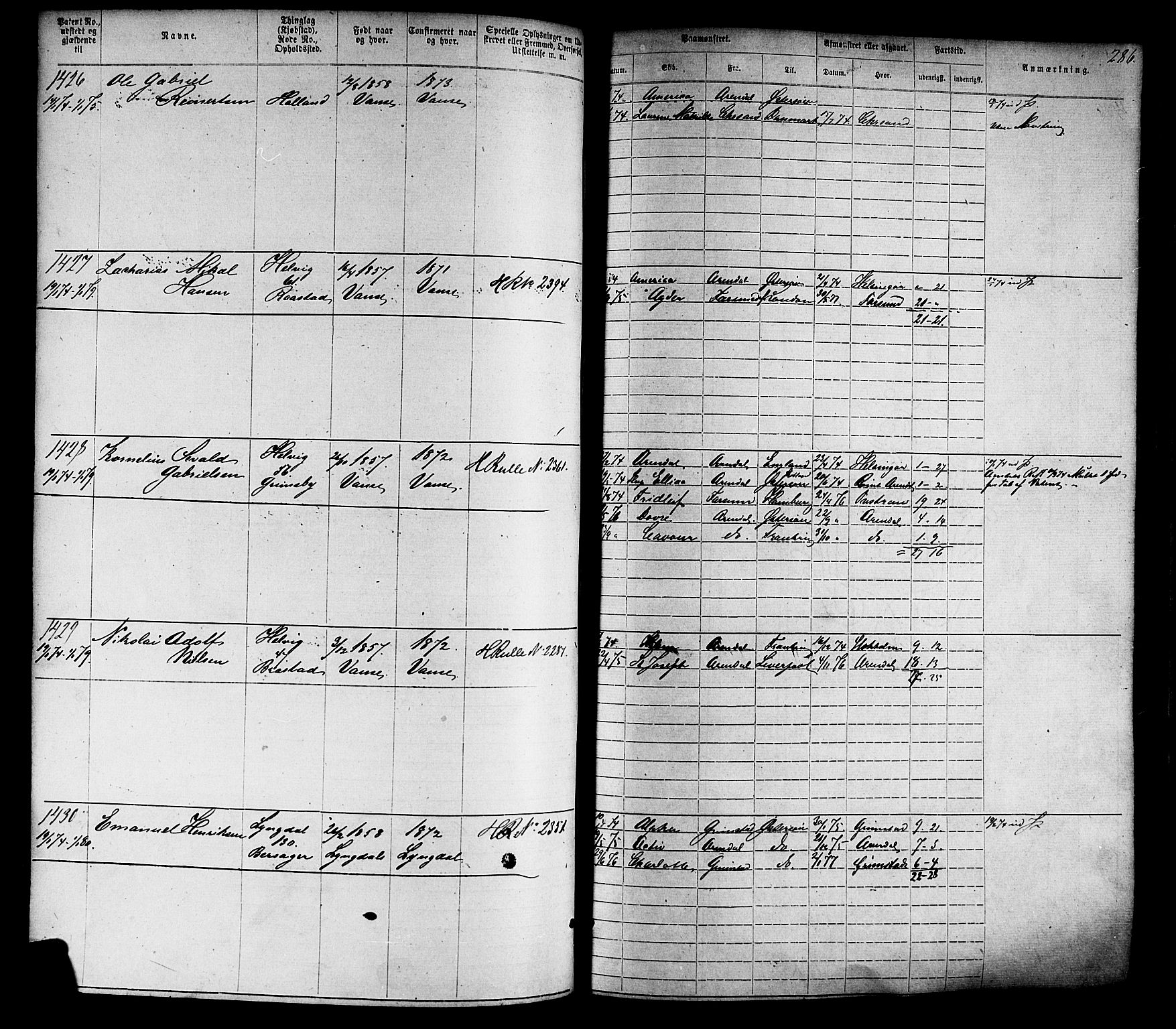 Farsund mønstringskrets, AV/SAK-2031-0017/F/Fa/L0005: Annotasjonsrulle nr 1-1910 med register, Z-2, 1869-1877, s. 316