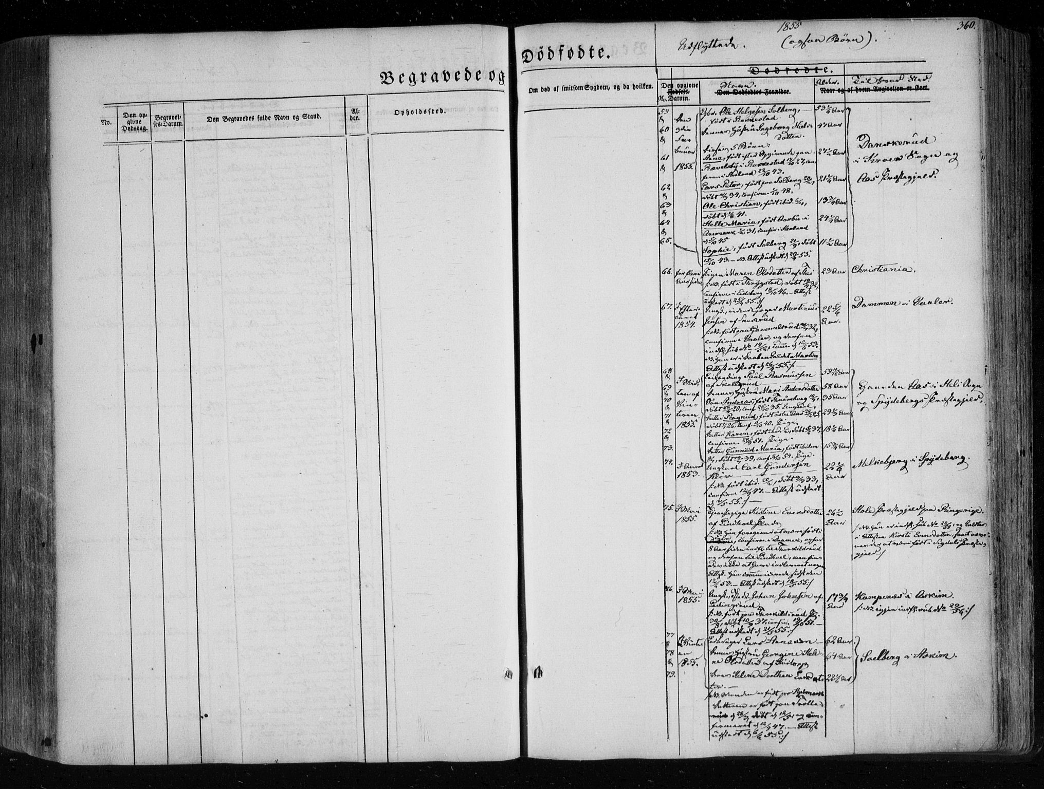 Eidsberg prestekontor Kirkebøker, AV/SAO-A-10905/F/Fa/L0009: Ministerialbok nr. I 9, 1849-1856, s. 360