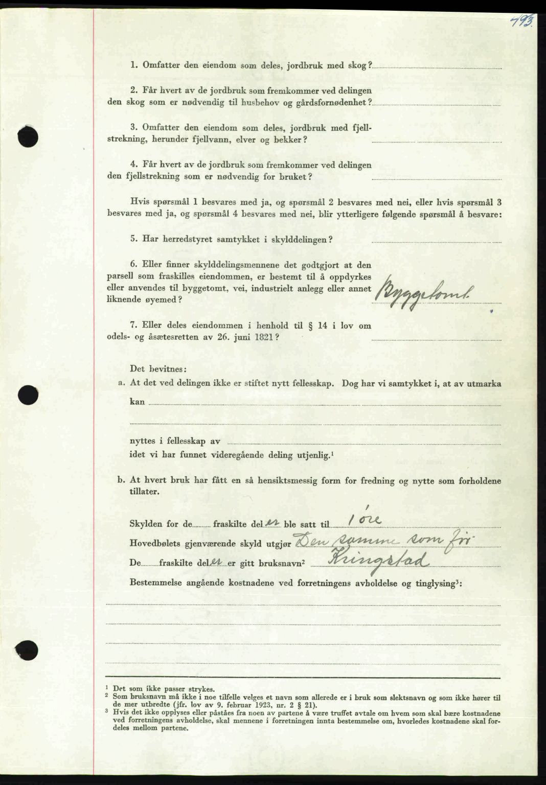 Nordmøre sorenskriveri, AV/SAT-A-4132/1/2/2Ca: Pantebok nr. A112, 1949-1949, Dagboknr: 2644/1949