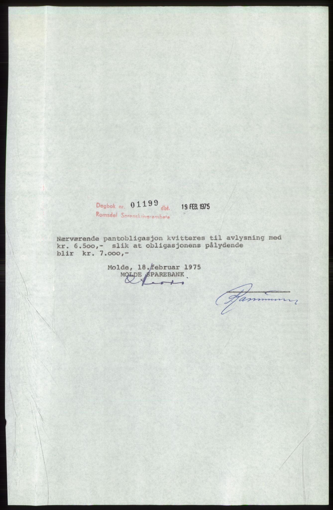 Romsdal sorenskriveri, SAT/A-4149/1/2/2C: Pantebok nr. B3, 1946-1948, Dagboknr: 1199/1975