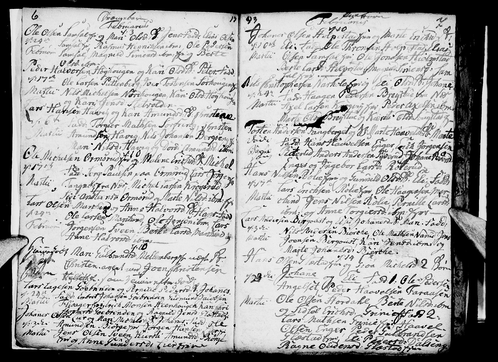 Ringsaker prestekontor, SAH/PREST-014/I/Ia/L0005/0006: Kladd til kirkebok nr. 1F, 1793-1796, s. 6-7