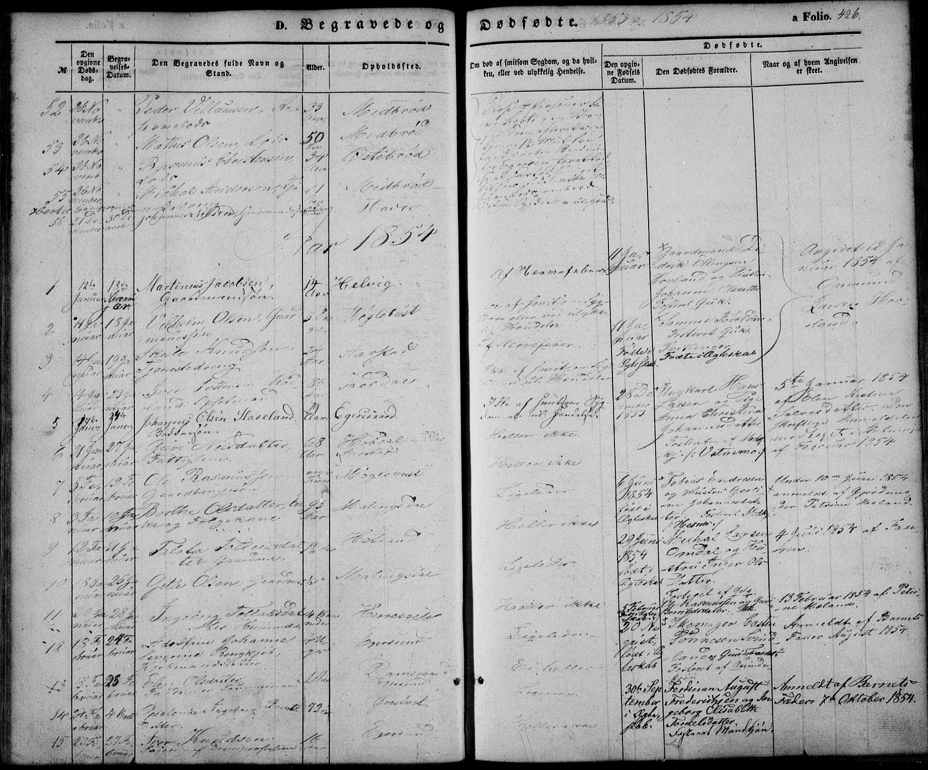 Eigersund sokneprestkontor, SAST/A-101807/S08/L0013: Ministerialbok nr. A 12.2, 1850-1865, s. 426
