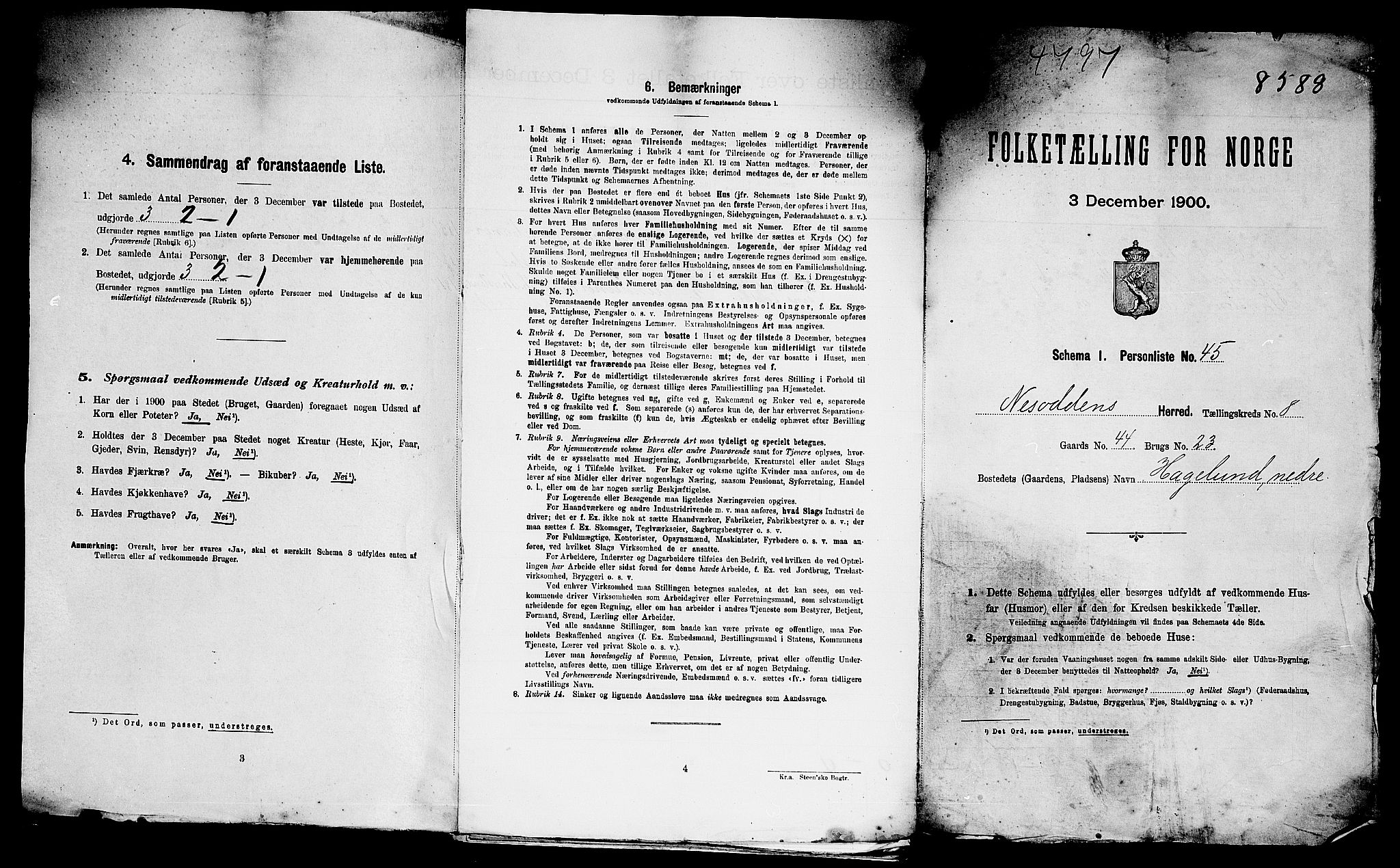 SAO, Folketelling 1900 for 0216 Nesodden herred, 1900, s. 26