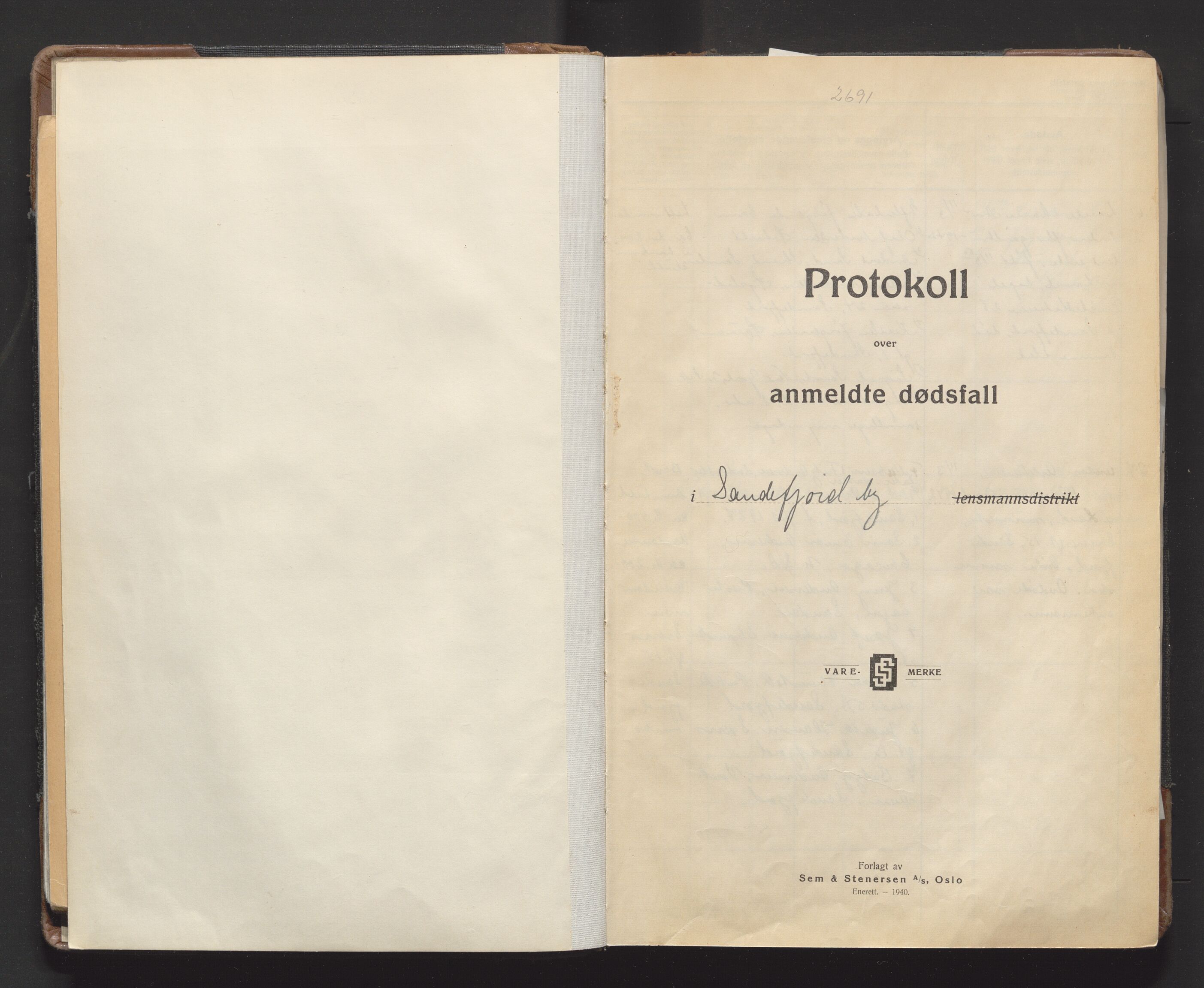 Sandar sorenskriveri, AV/SAKO-A-86/H/Ha/Haa/L0002: Dødsfallsprotokoll, 1942-1948