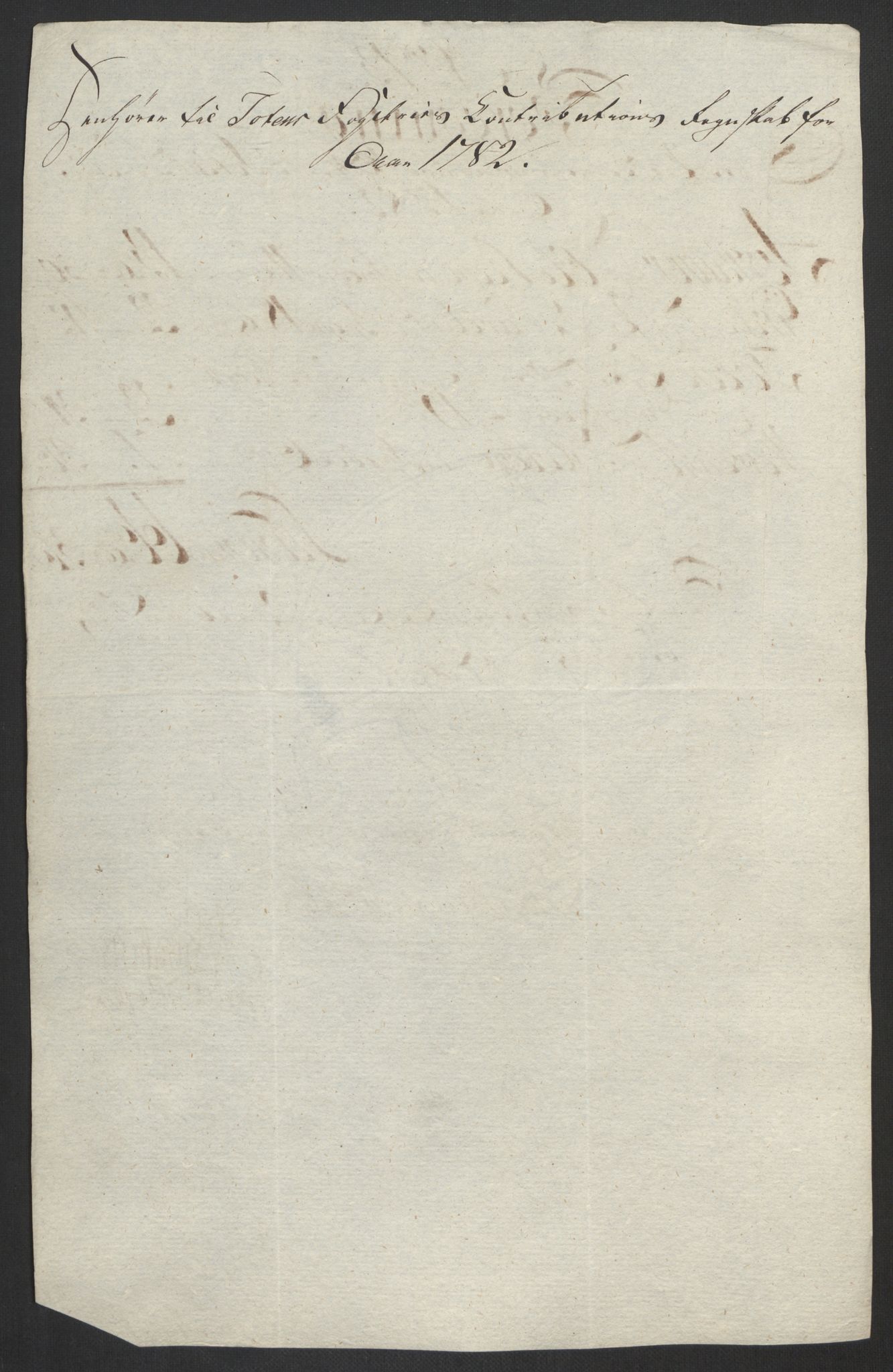 Rentekammeret inntil 1814, Reviderte regnskaper, Fogderegnskap, AV/RA-EA-4092/R19/L1369: Fogderegnskap Toten, Hadeland og Vardal, 1782, s. 78