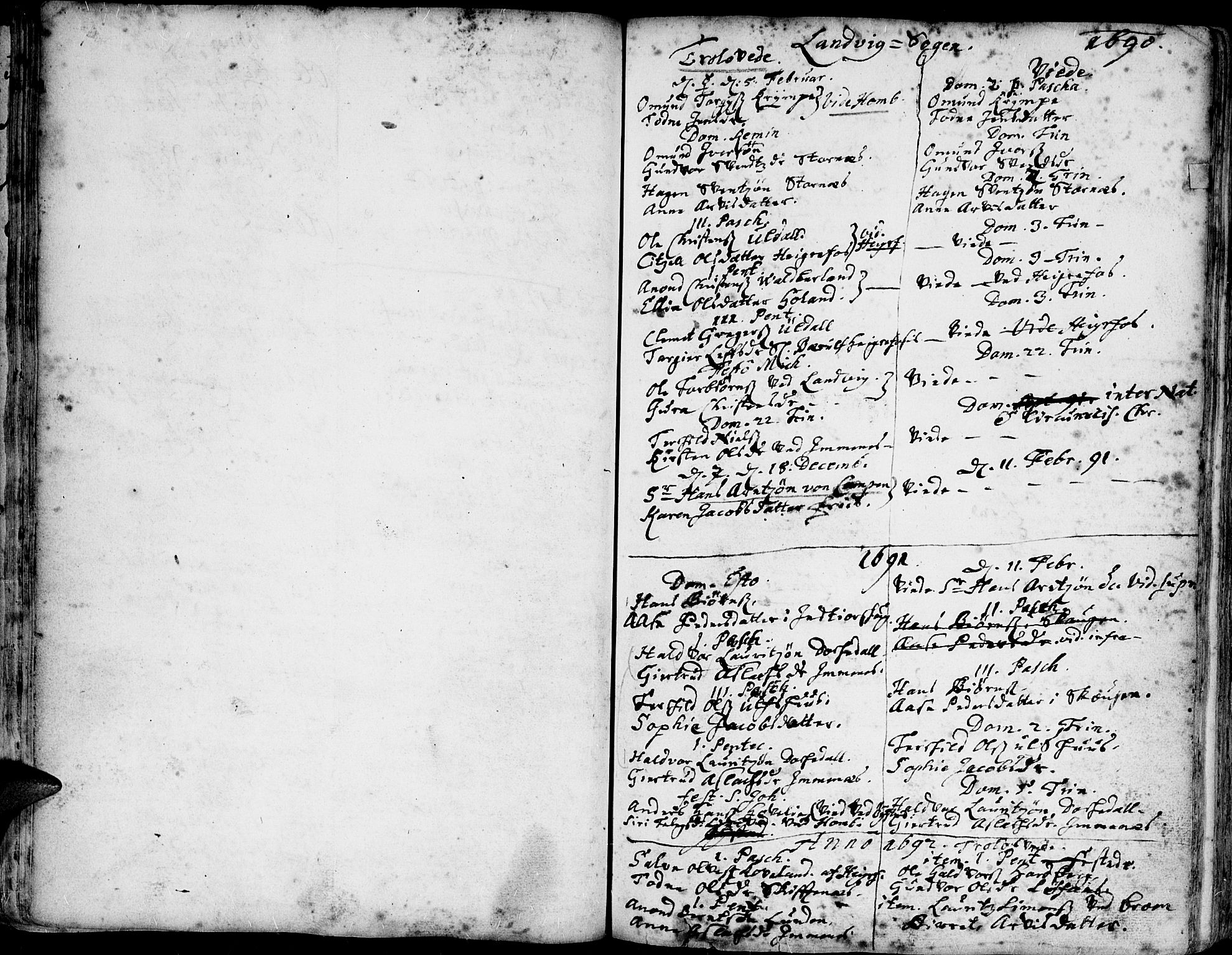 Hommedal sokneprestkontor, AV/SAK-1111-0023/F/Fa/Fab/L0001: Ministerialbok nr. A 1 /1, 1690-1754