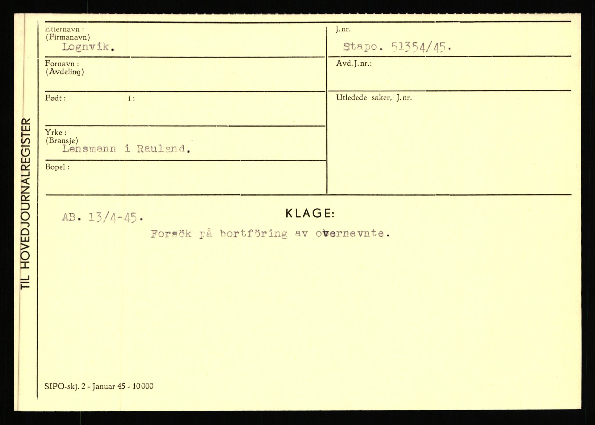 Statspolitiet - Hovedkontoret / Osloavdelingen, AV/RA-S-1329/C/Ca/L0010: Lind - Moksnes, 1943-1945, s. 577